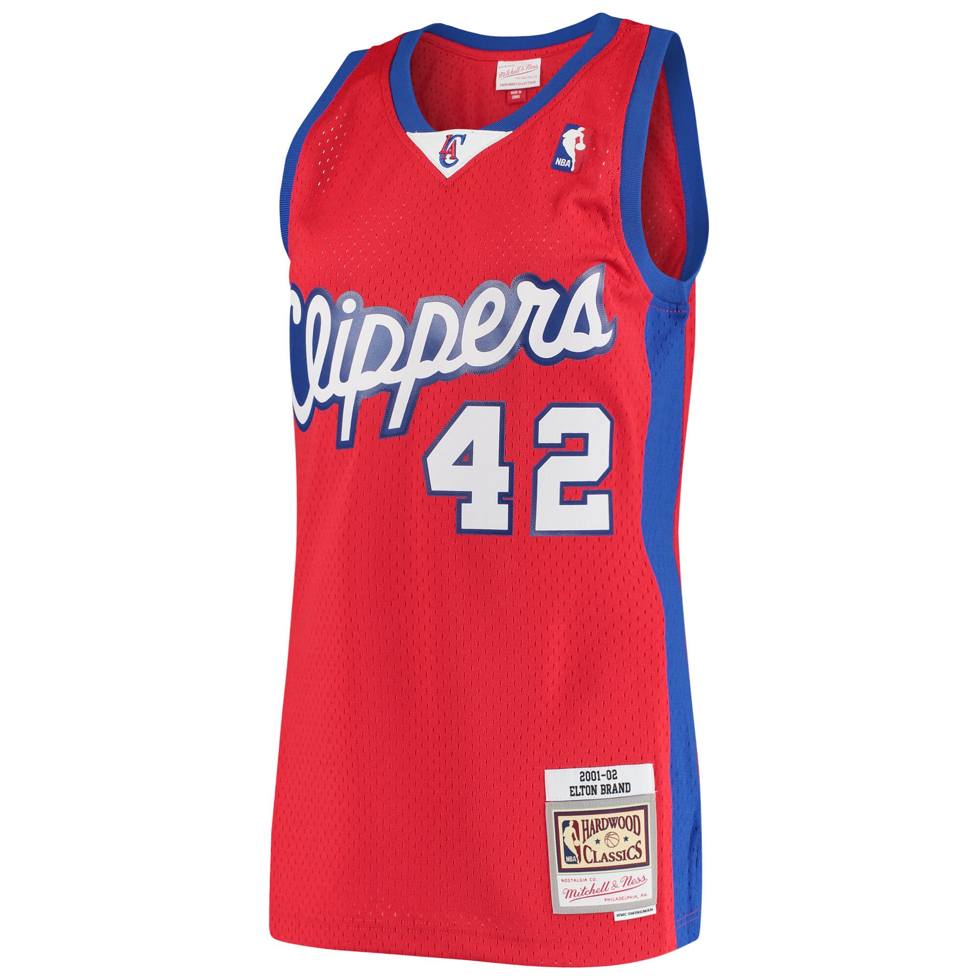 Elton Brand LA Clippers Mitchell & Ness Hardwood Classics Swingman Jersey - Red cheap jerseys for sale - CheapJerseys.Shop