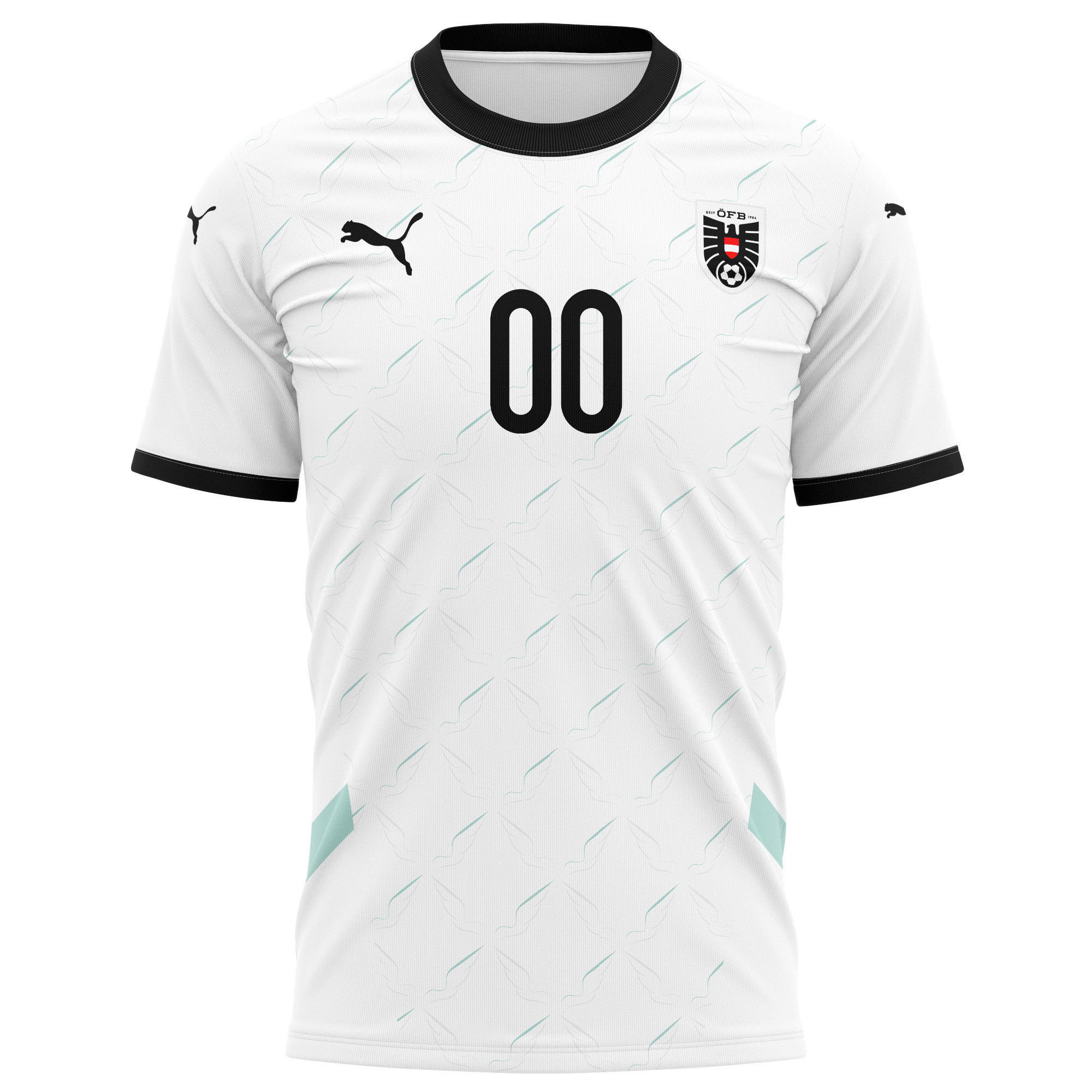Austria National Team 2024/25 Away Kits Custom AOP T-shirt - White cheap jerseys for sale - CheapJerseys.Shop