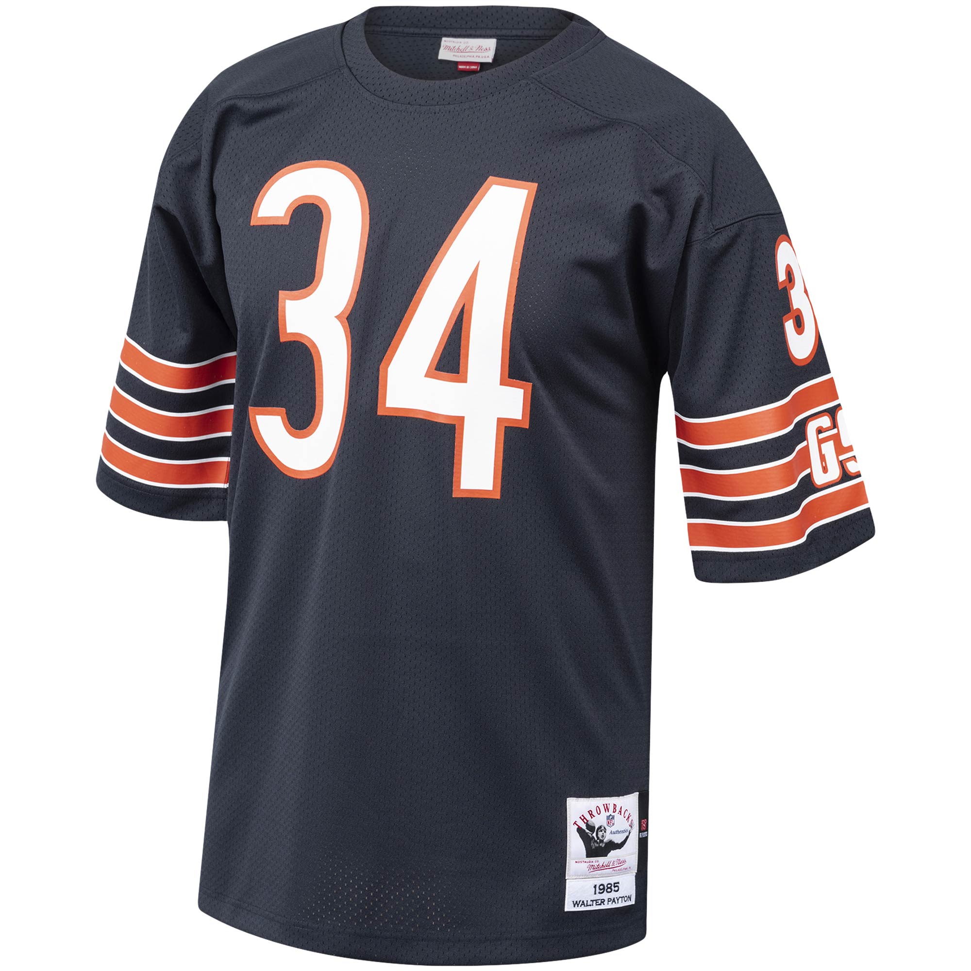Walter Payton Chicago Bears 1985 Mitchell & Ness Authentic Throwback Retired Player Jersey - Navy cheap jerseys for sale - CheapJerseys.Shop