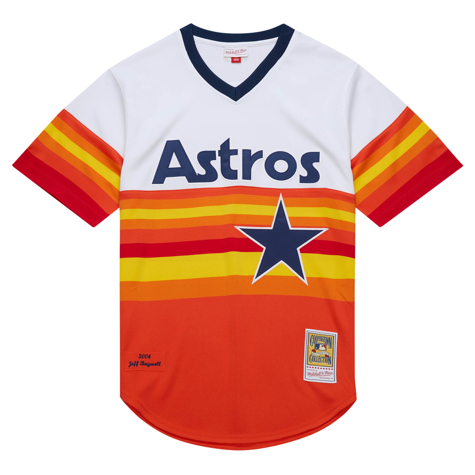 Jeff Bagwell Houston Astros Mitchell & Ness 2004 Cooperstown Collection Authentic Throwback Jersey - White cheap jerseys for sale - CheapJerseys.Shop