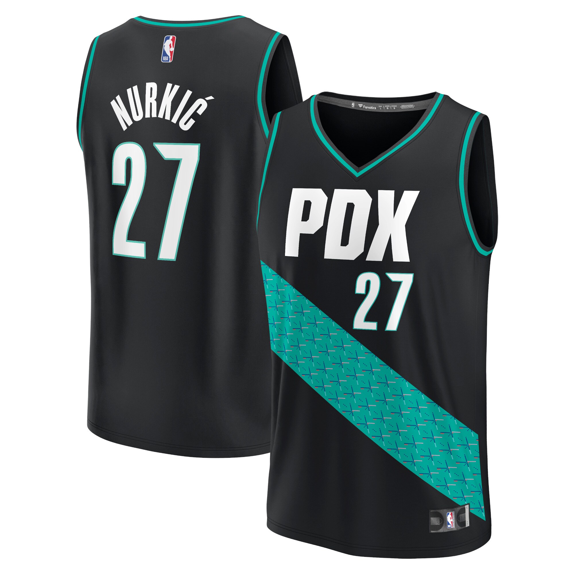 Jusuf Nurkic Portland Trail Blazers Fanatics Fastbreak Jersey - City Edition - Black cheap jerseys for sale - CheapJerseys.Shop