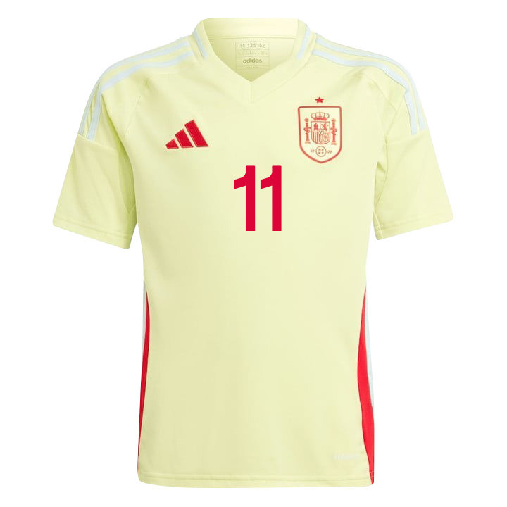 Ferran Torres 11 Spain National Team 2024 Away YOUTH Jersey - Yellow cheap jerseys for sale - CheapJerseys.Shop