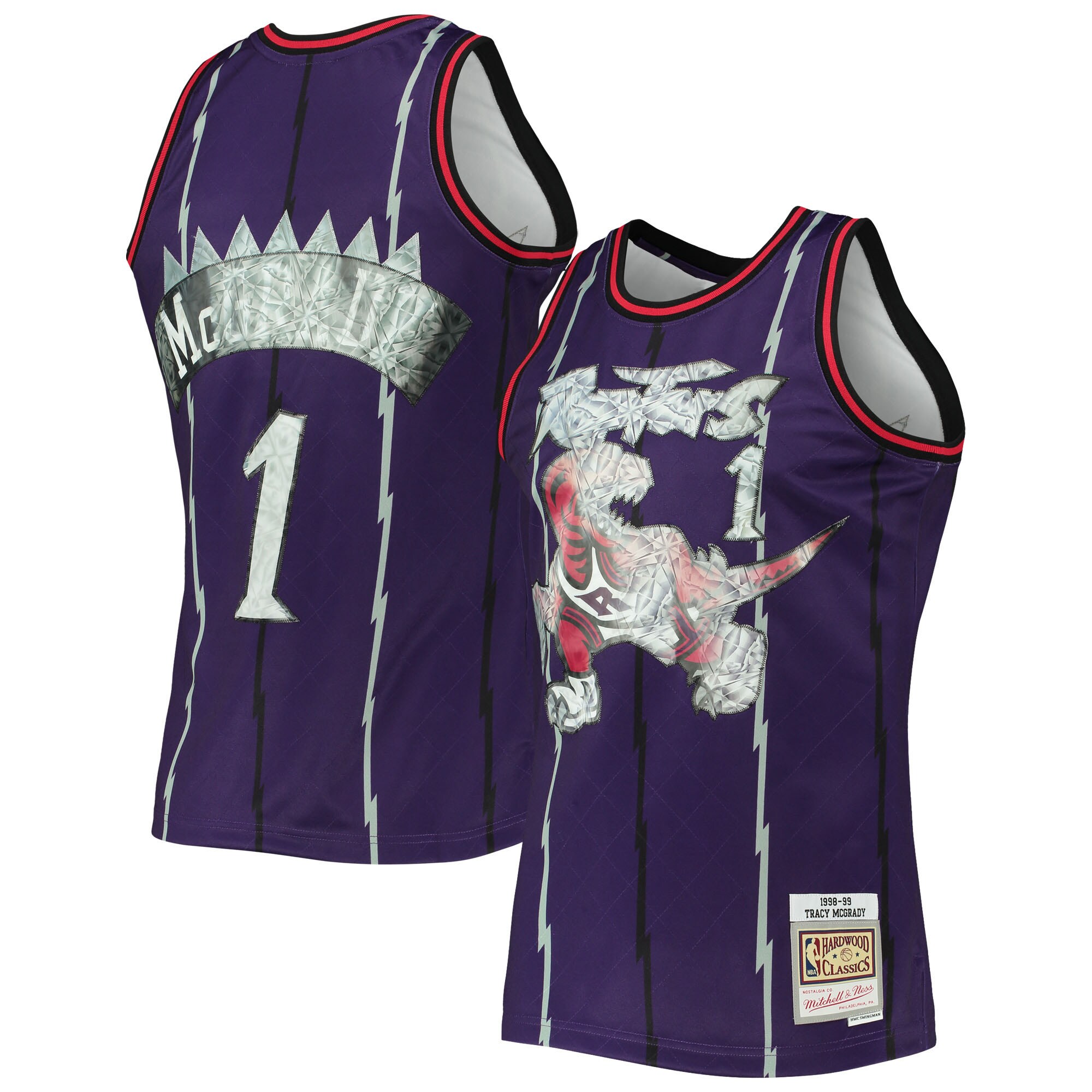 Tracy McGrady Toronto Raptors Mitchell & Ness 1998\/99 Hardwood Classics 75th Anniversary Diamond Swingman Jersey - Purple cheap jerseys for sale - CheapJerseys.Shop