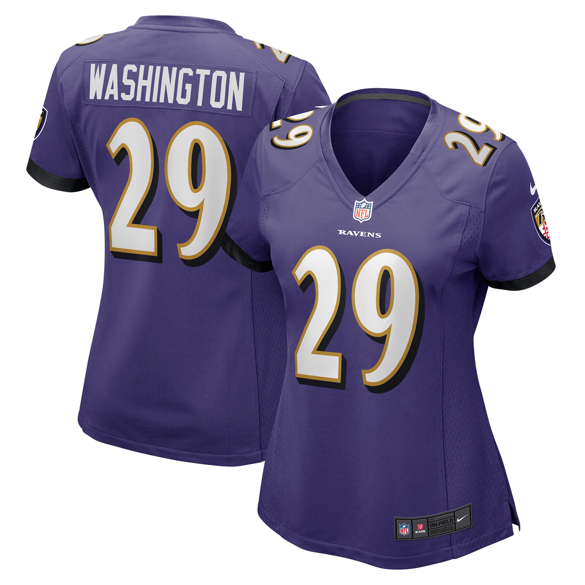 Ar'Darius Washington Baltimore Ravens Women's Player Game Jersey - Purple cheap jerseys for sale - CheapJerseys.Shop