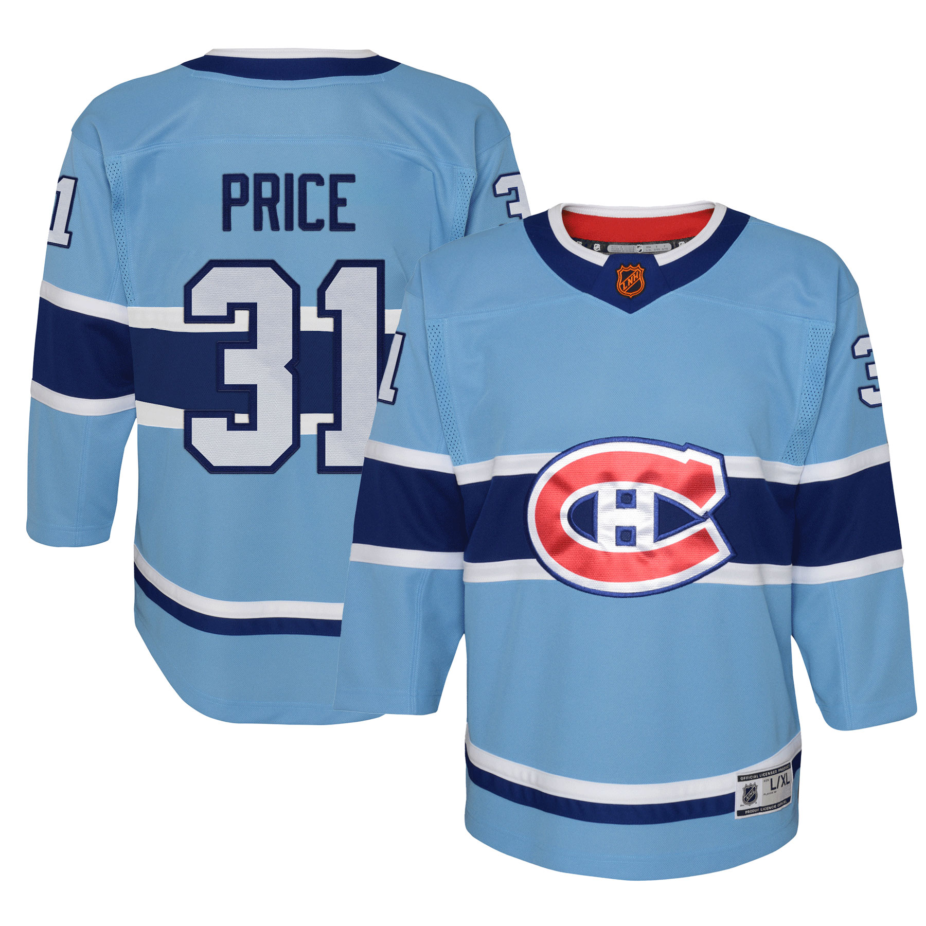 Carey Price Montreal Canadiens Youth Special Edition 2.0 Premier Player Jersey - Light Blue cheap jerseys for sale - CheapJerseys.Shop