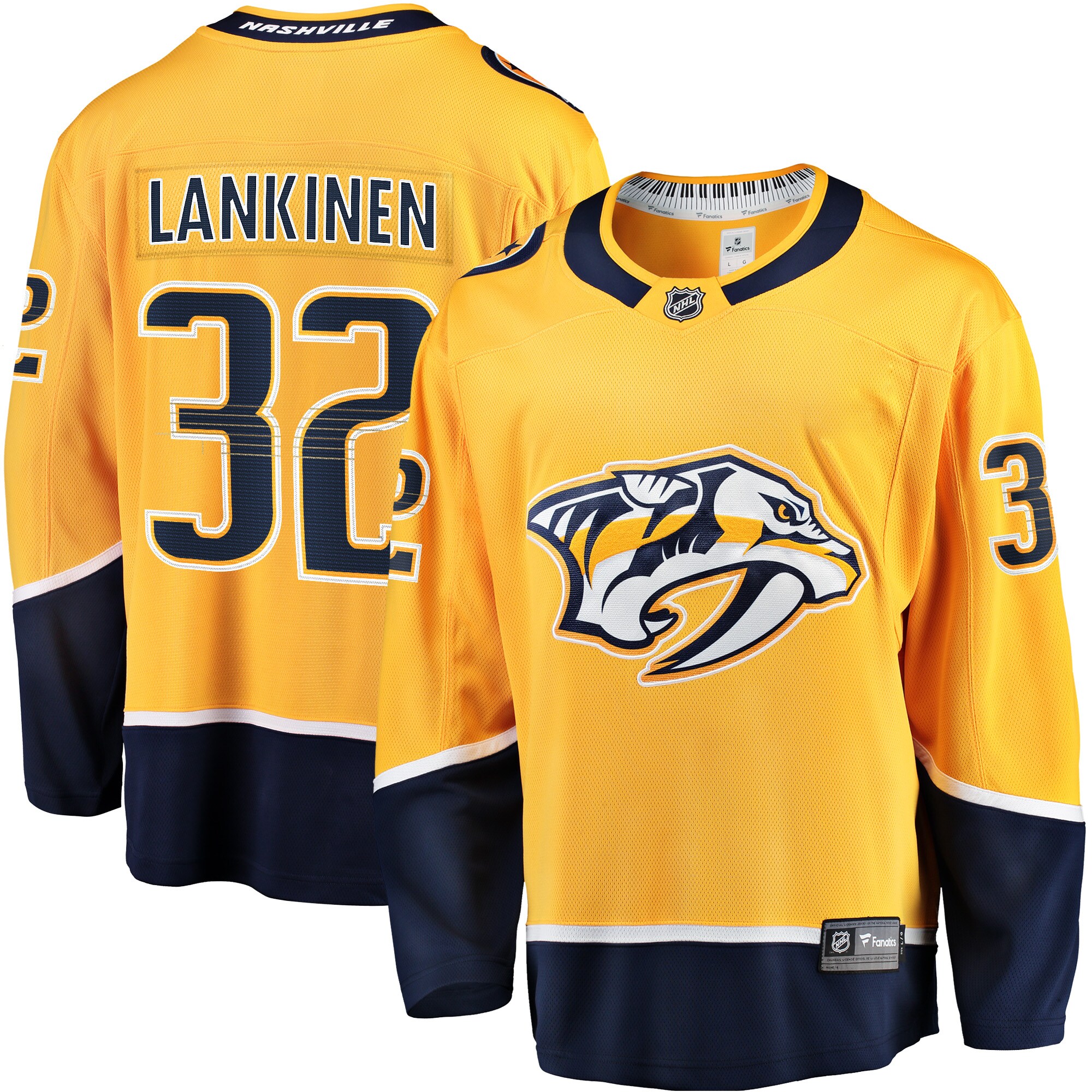 Kevin Lankinen Nashville Predators Fanatics Home Breakaway Player Jersey - Gold cheap jerseys for sale - CheapJerseys.Shop