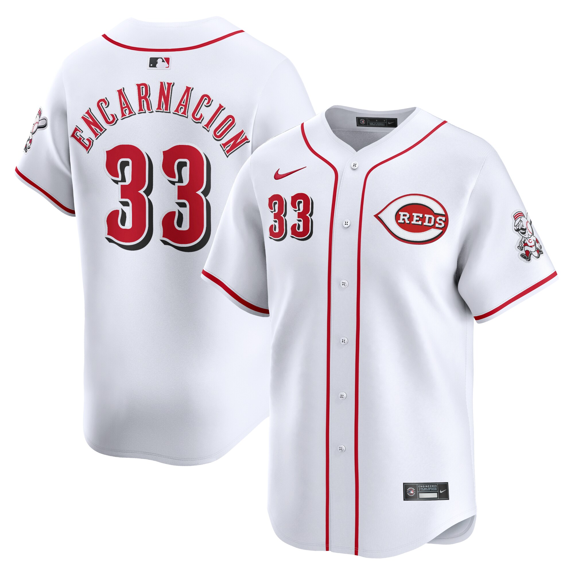 Christian Encarnacion-Strand Cincinnati Reds Home Limited Player Jersey - White cheap jerseys for sale - CheapJerseys.Shop