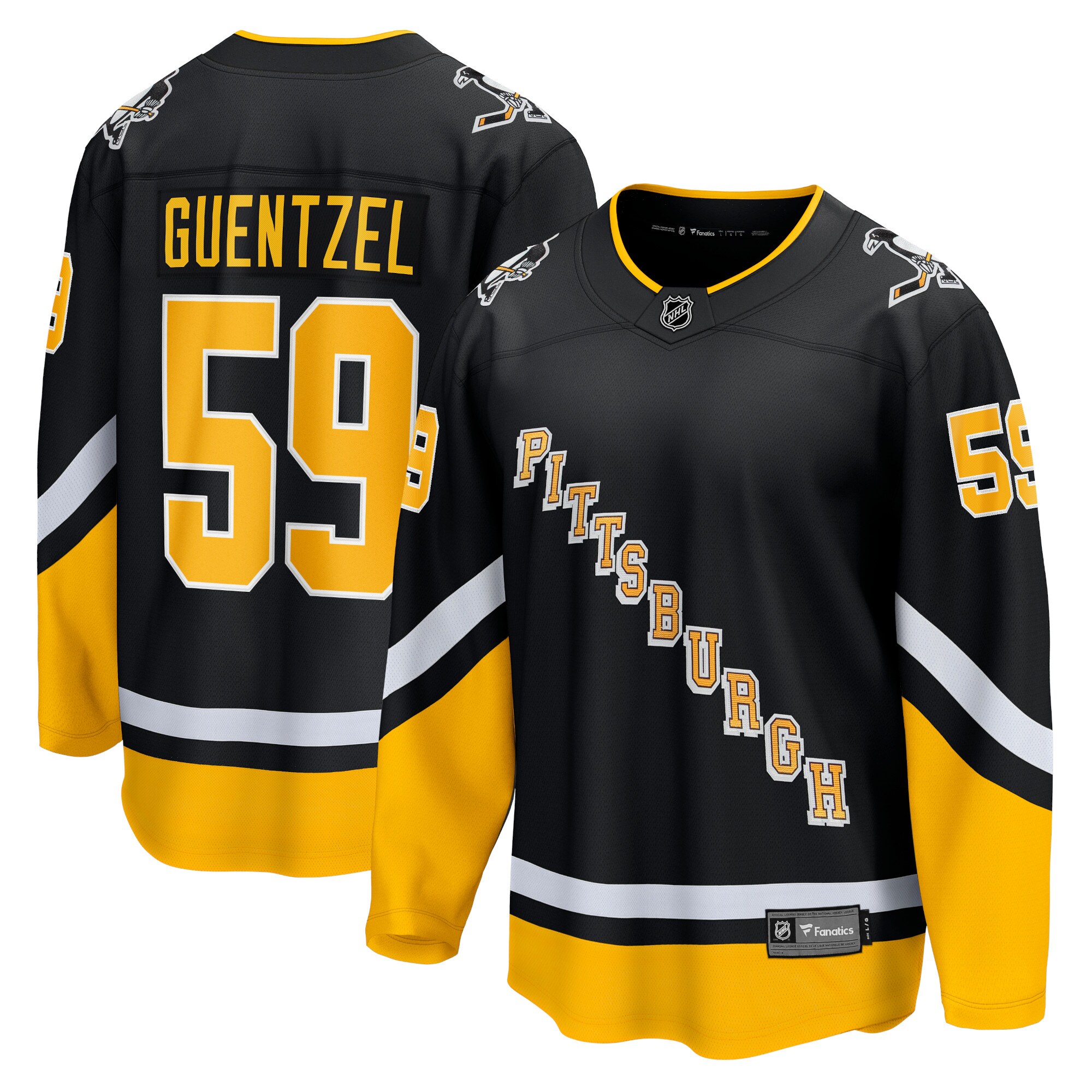 Jake Guentzel Pittsburgh Penguins Fanatics Alternate Premier Breakaway Player Jersey - Black cheap jerseys for sale - CheapJerseys.Shop