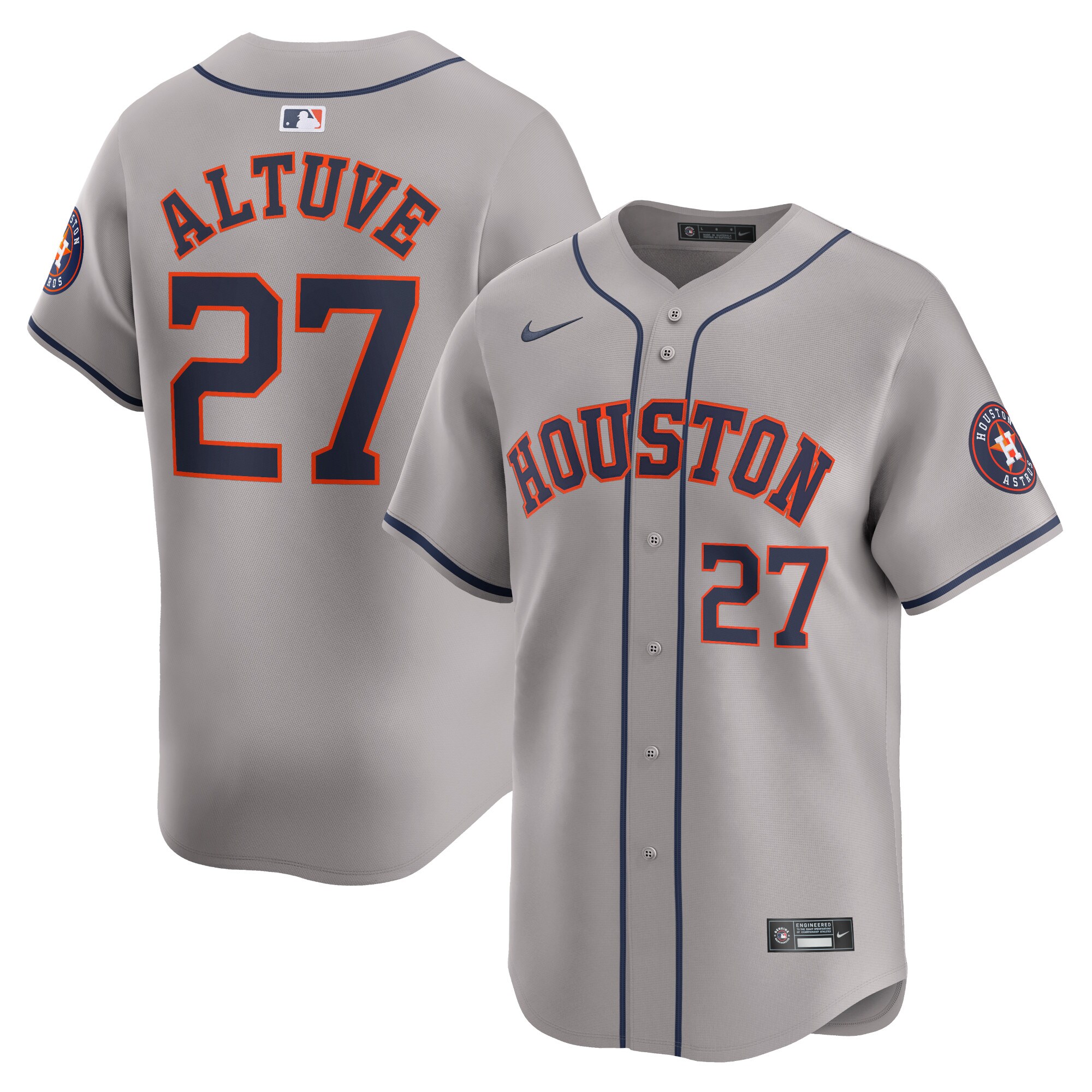 Jose Altuve Houston Astros Away Limited Player Jersey - Gray cheap jerseys for sale - CheapJerseys.Shop