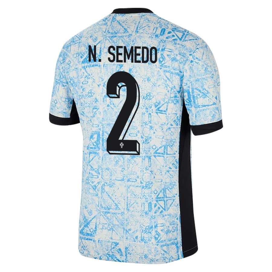 Nélson Semedo 2 Portugal National Team 2024/25 Away Men Jersey - Cream/Blue cheap jerseys for sale - CheapJerseys.Shop