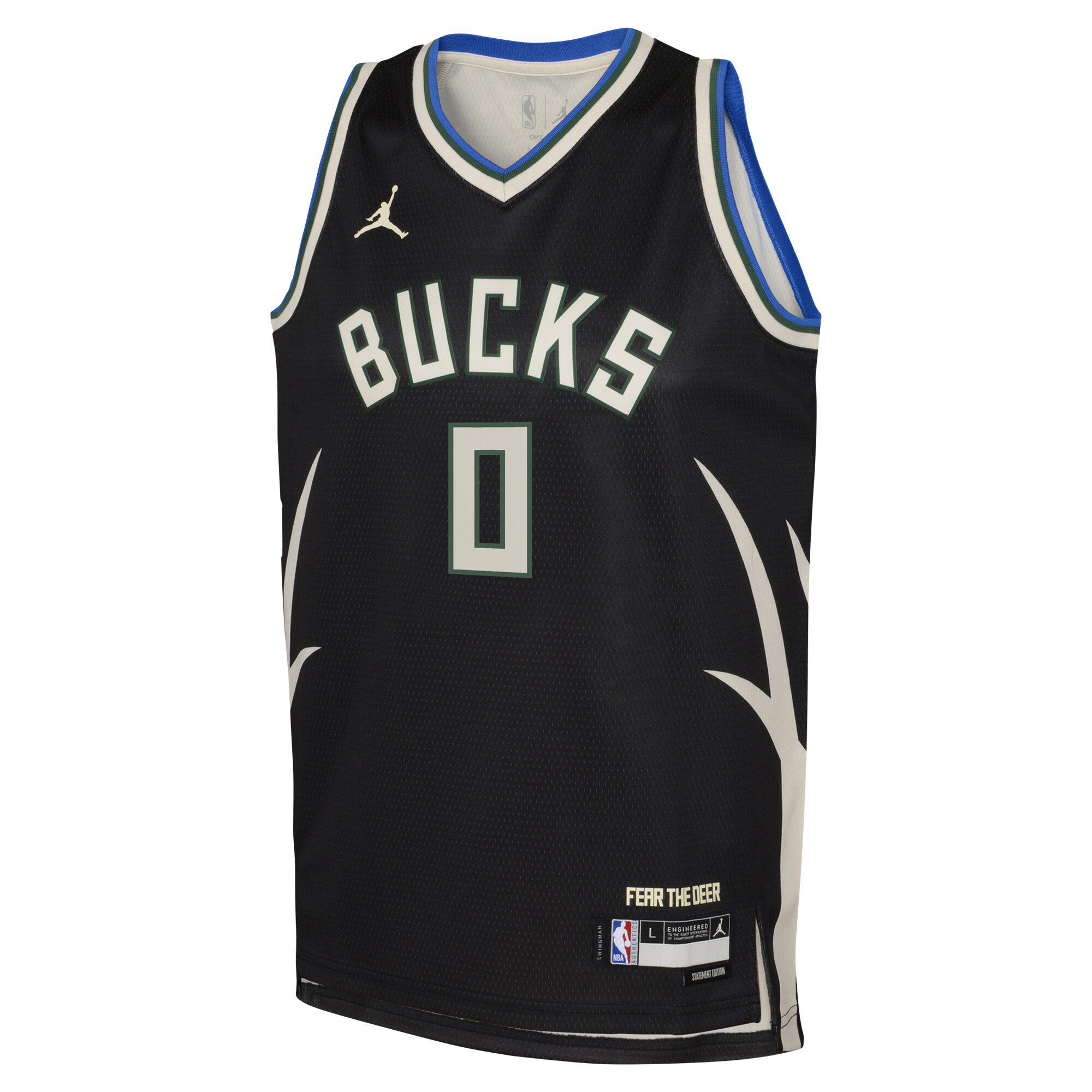 Damian Lillard Milwaukee Bucks Jordan Brand Youth Swingman Jersey - Statement Edition - Black cheap jerseys for sale - CheapJerseys.Shop