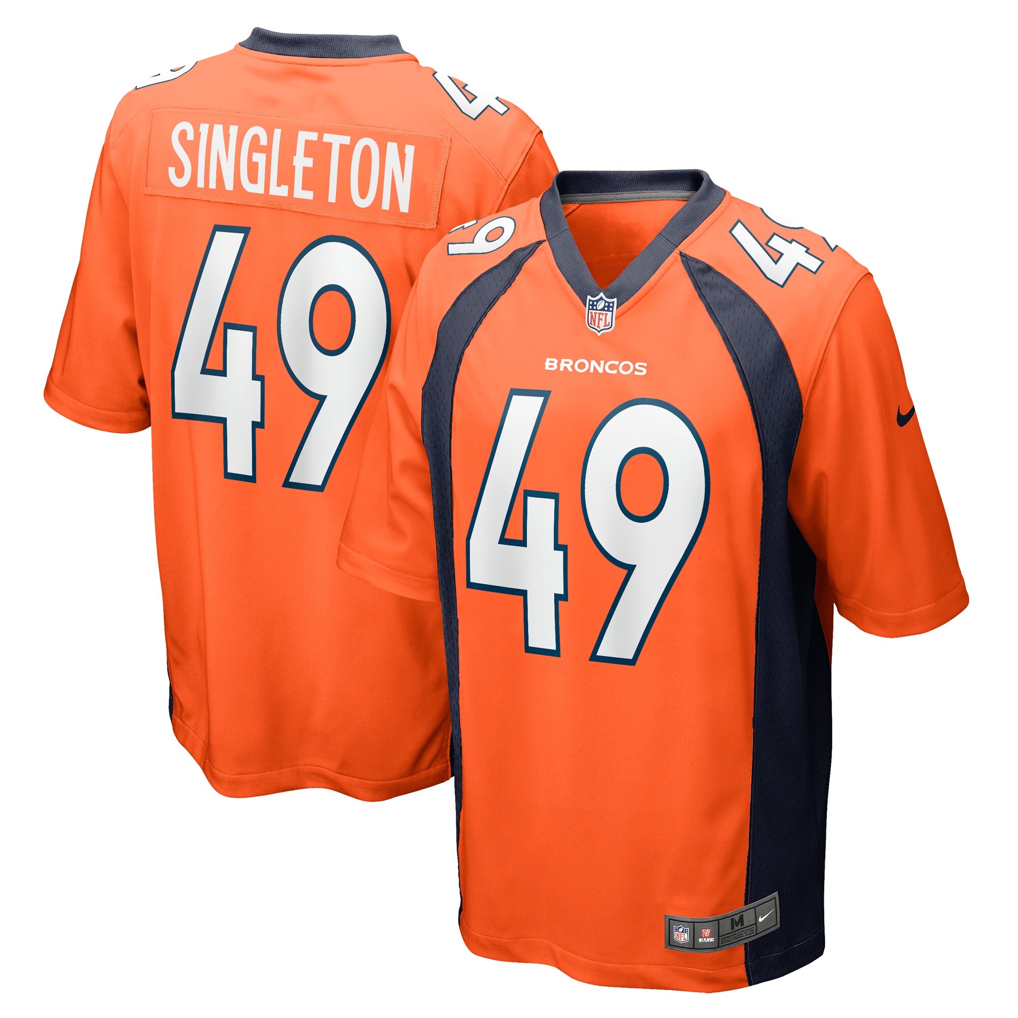 Alex Singleton Denver Broncos Game Player Jersey - Orange cheap jerseys for sale - CheapJerseys.Shop