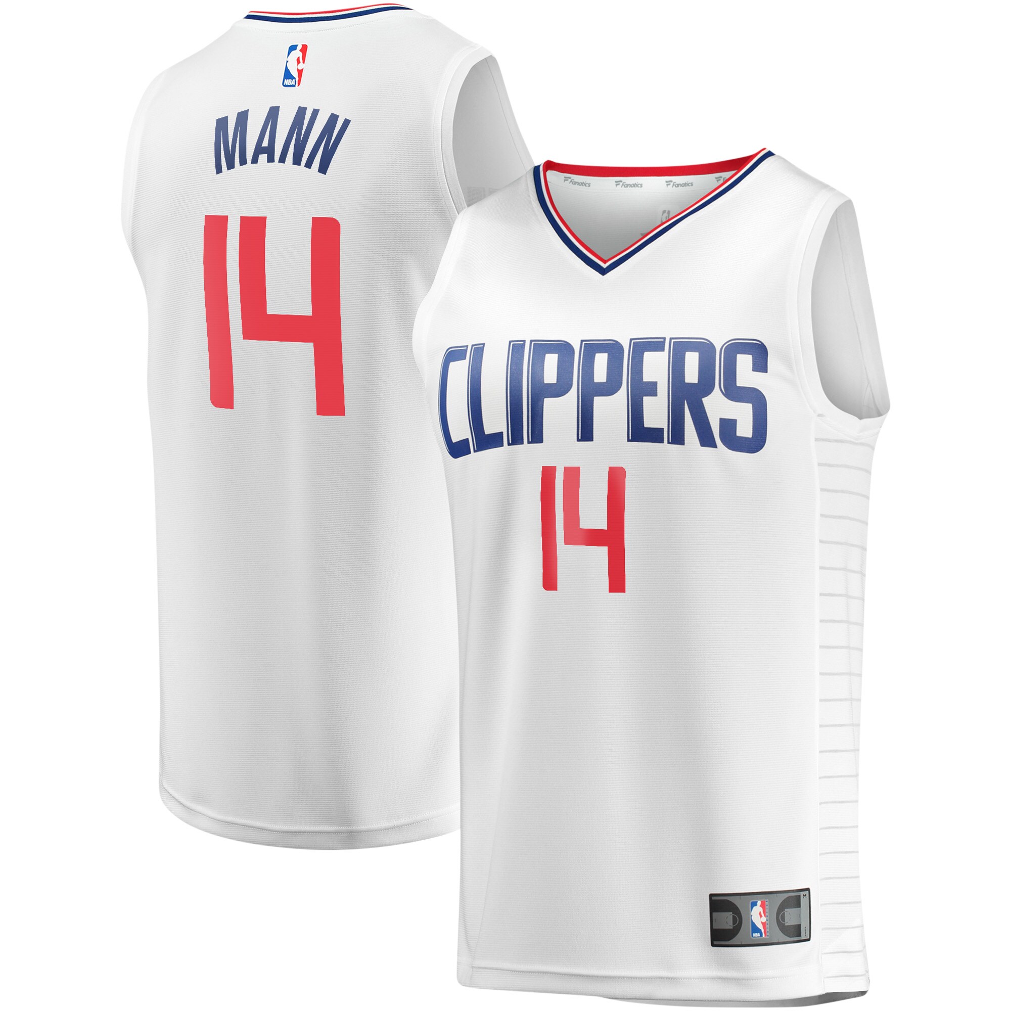 Terance Mann LA Clippers Fanatics Youth Fast Break Player Jersey - Association Edition - White cheap jerseys for sale - CheapJerseys.Shop