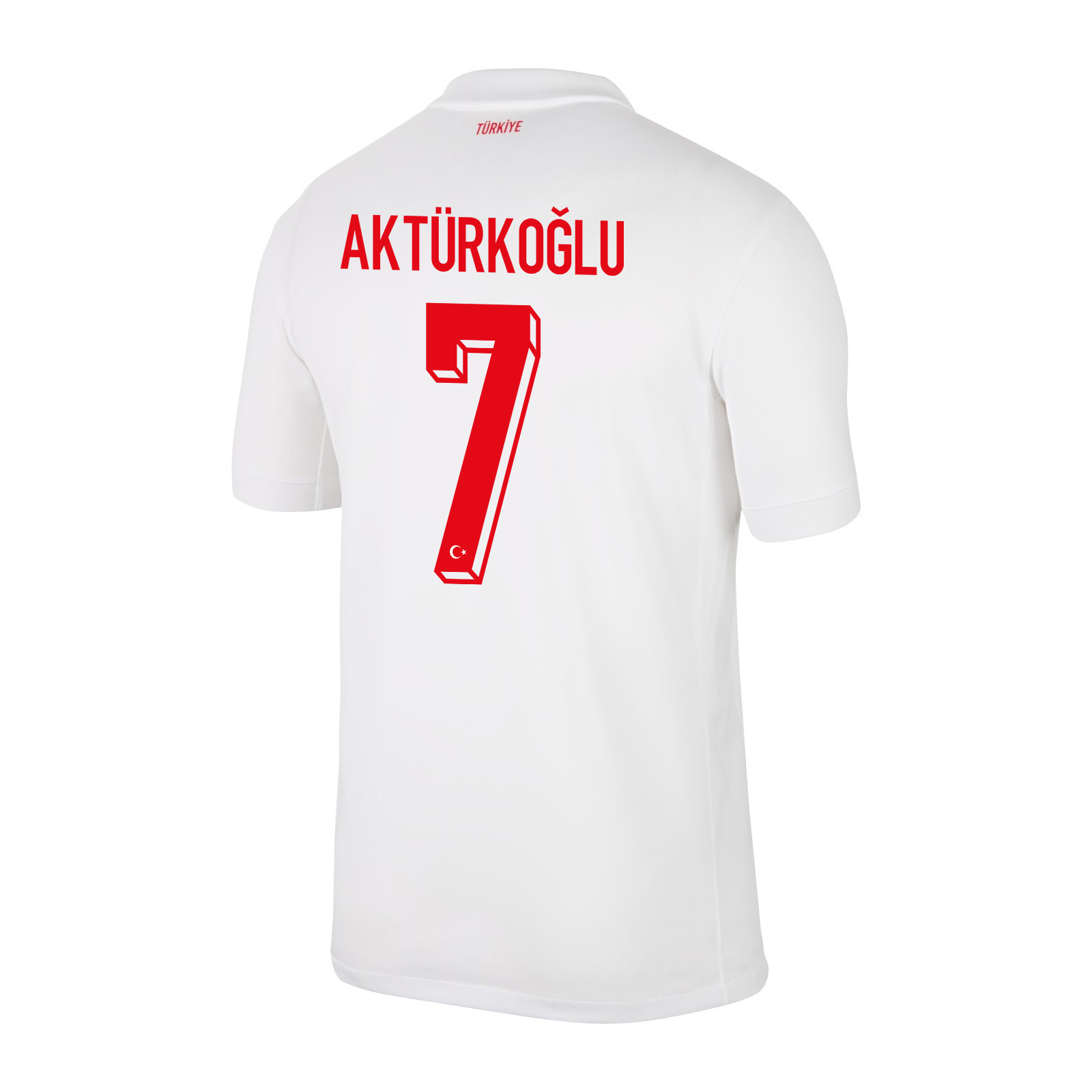 Kerem Aktürkoğlu 7 Turkey National Team 2024 Home Stadium Men Jersey - White cheap jerseys for sale - CheapJerseys.Shop