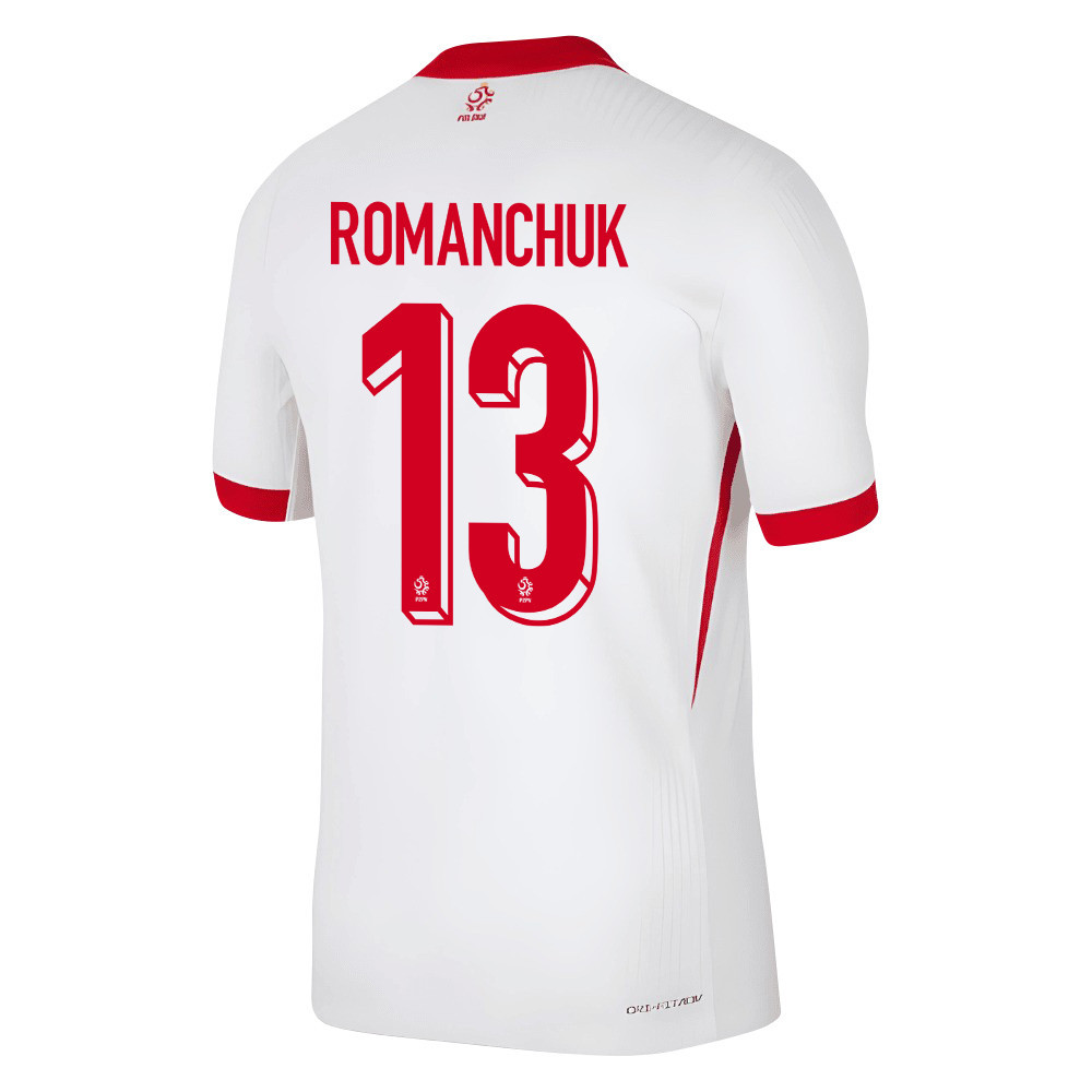 Taras Romanchuk 13 Poland National Team 2024/25 Home Men Jersey - White cheap jerseys for sale - CheapJerseys.Shop