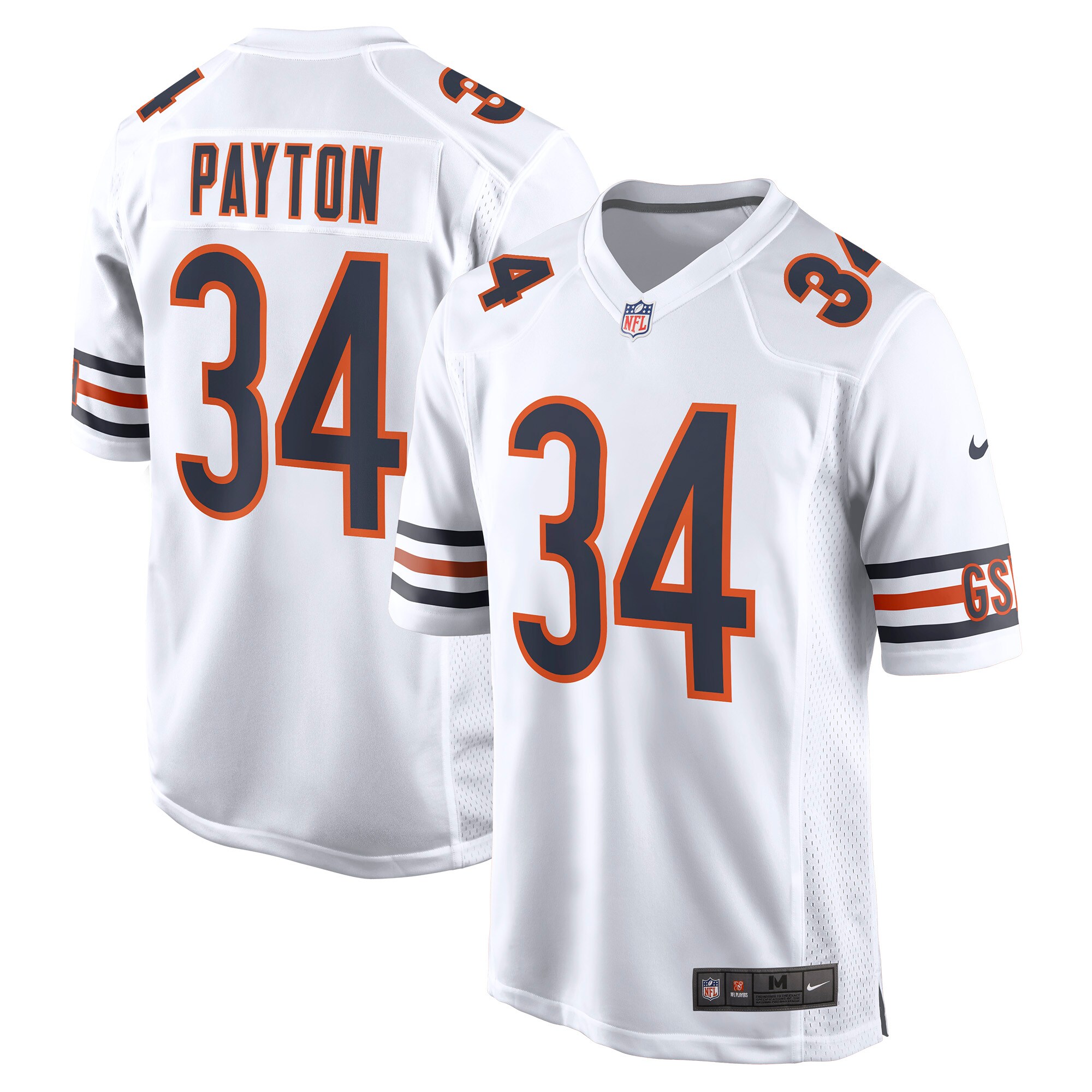 Walter Payton Chicago Bears Retired Player Away Game Jersey - White cheap jerseys for sale - CheapJerseys.Shop