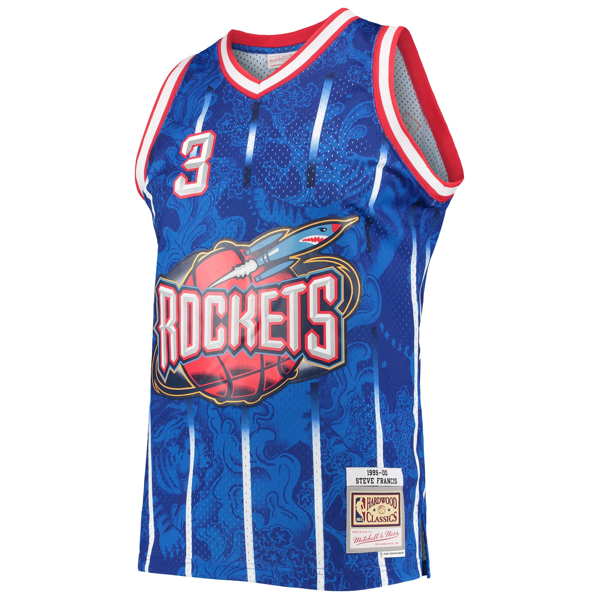 Steve Francis Houston Rockets Mitchell & Ness Hardwood Classics 1999\/00 Lunar New Year Swingman Jersey - Blue cheap jerseys for sale - CheapJerseys.Shop