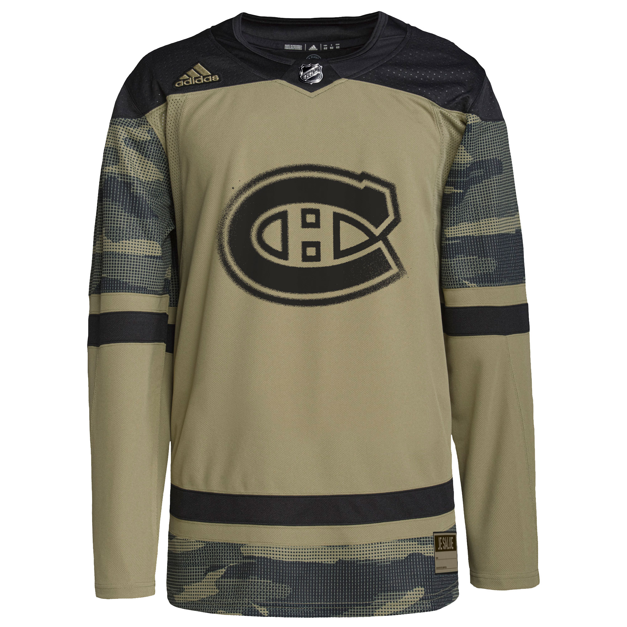 Montreal Canadiens Logo Military Appreciation Team Authentic Custom Practice Jersey - Camo cheap jerseys for sale - CheapJerseys.Shop