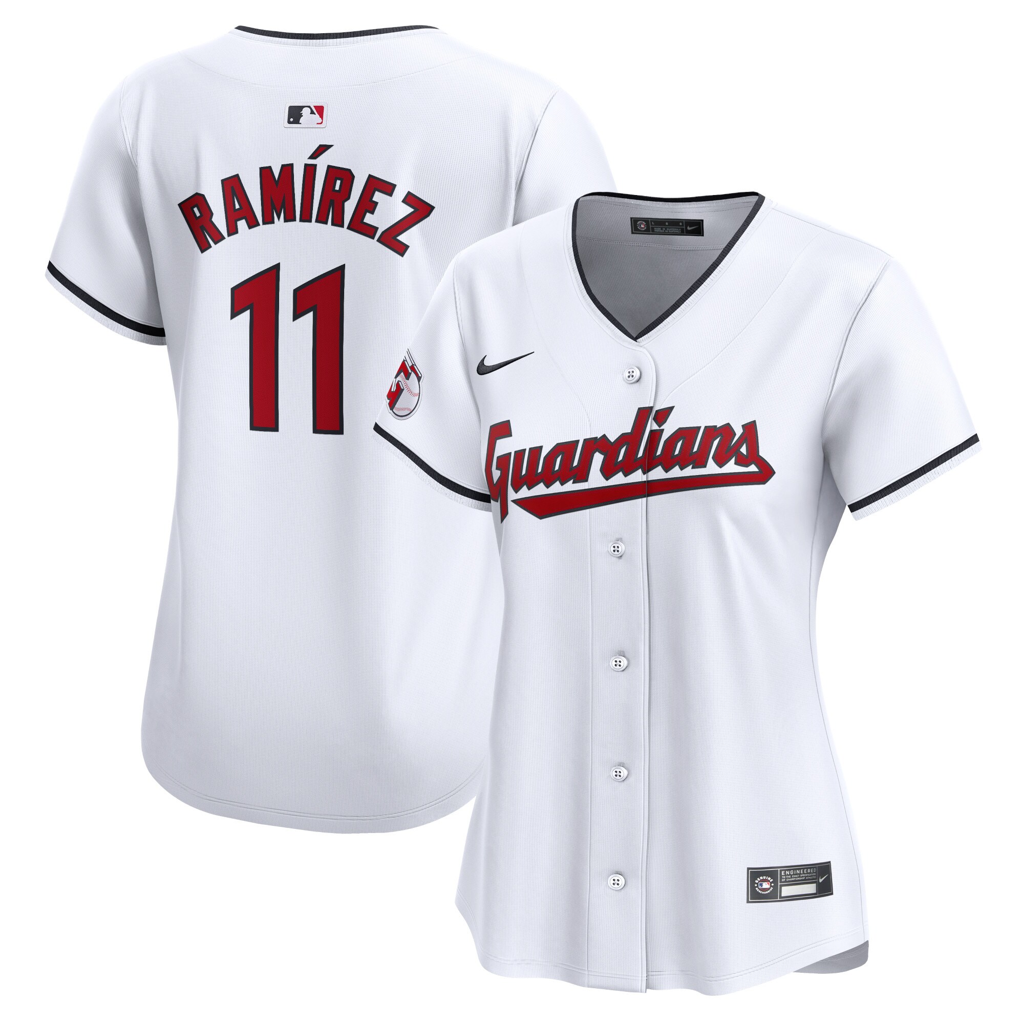 Jose Ramirez Cleveland Guardians Women's Home Limited Player Jersey - White cheap jerseys for sale - CheapJerseys.Shop