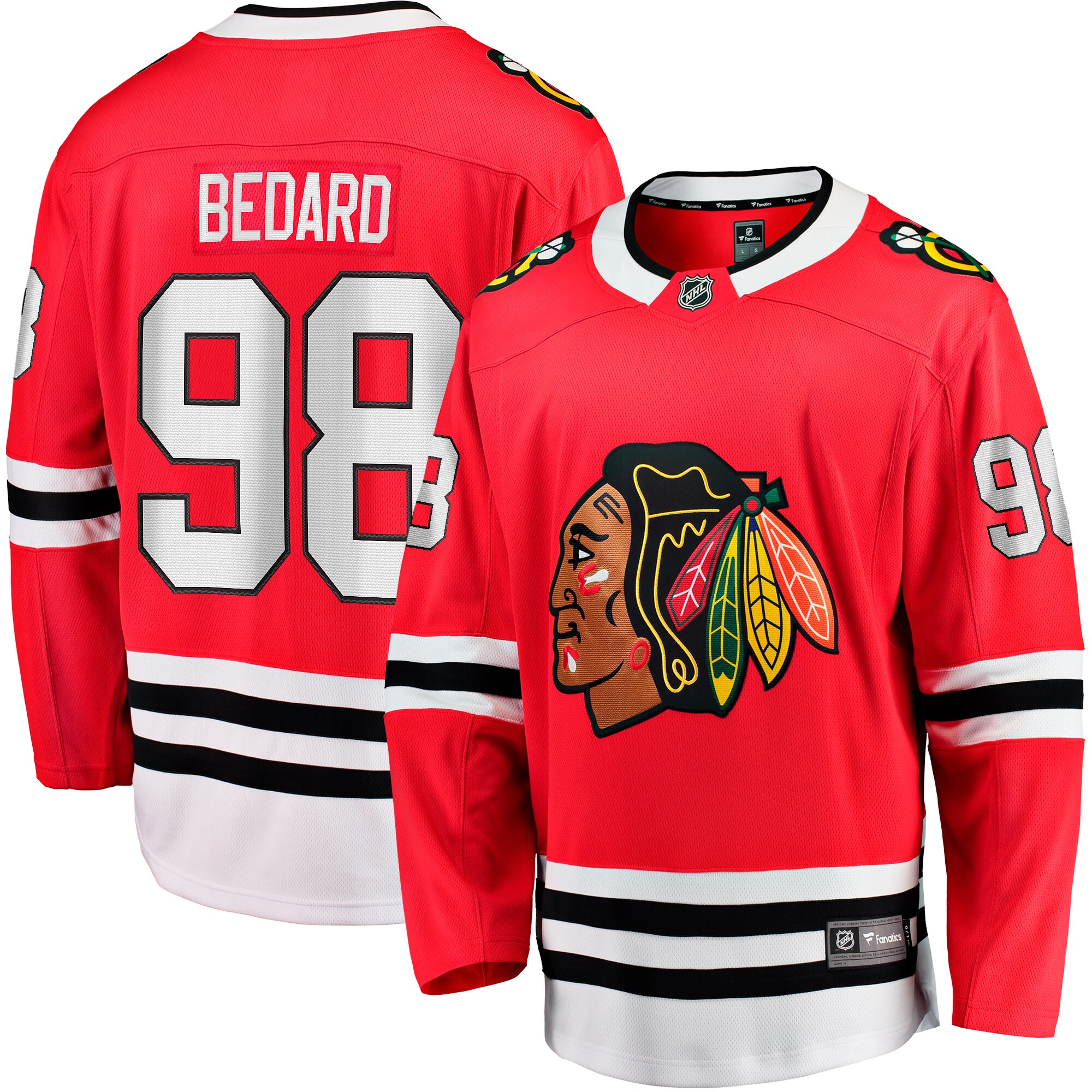 Connor Bedard Chicago Blackhawks Fanatics Home Breakaway Player Jersey - Red cheap jerseys for sale - CheapJerseys.Shop