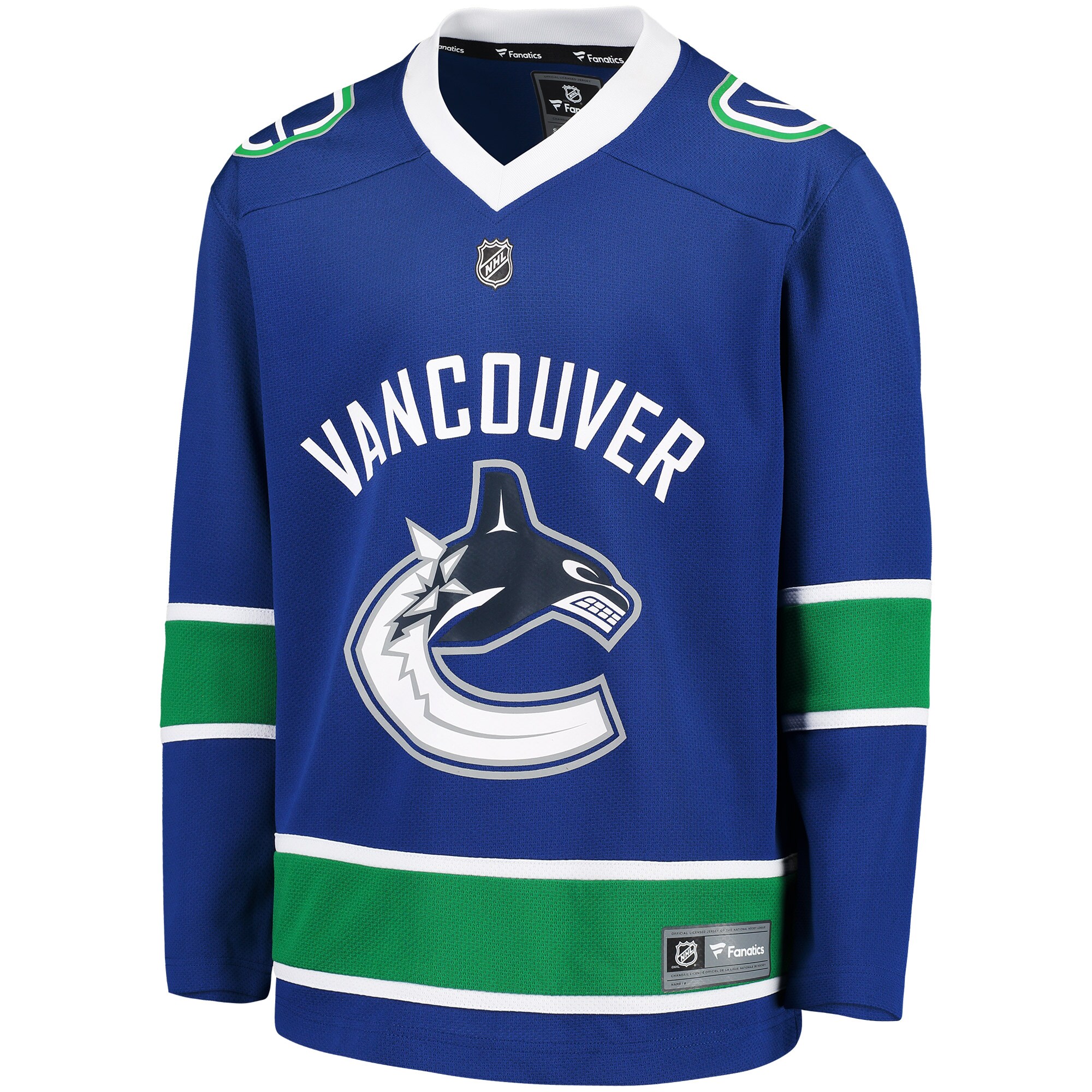 Vancouver Canucks Fanatics Youth Home Replica Blank Jersey - Blue cheap jerseys for sale - CheapJerseys.Shop