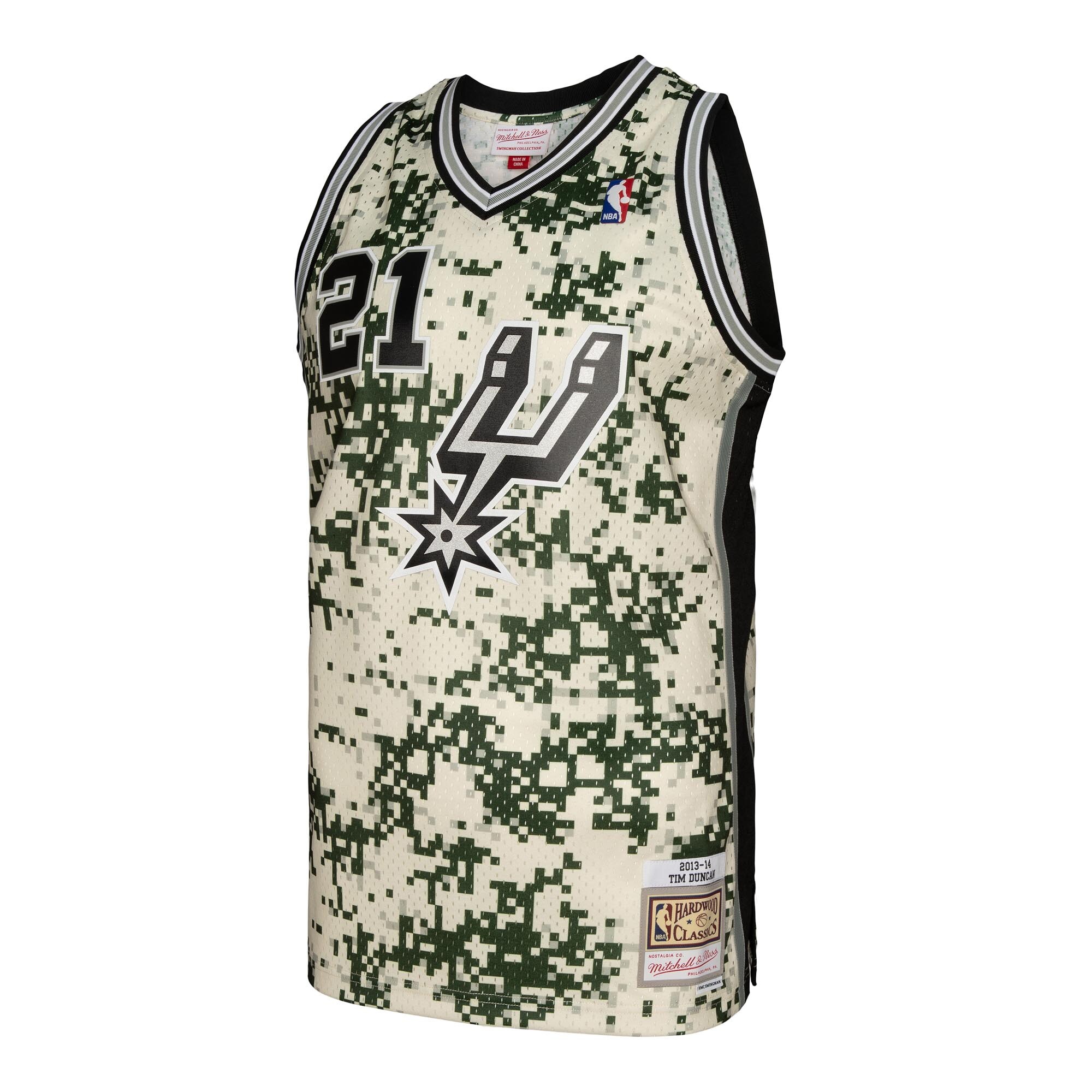 Tim Duncan San Antonio Spurs Mitchell & Ness 2013\/14 Swingman Jersey - Camo cheap jerseys for sale - CheapJerseys.Shop