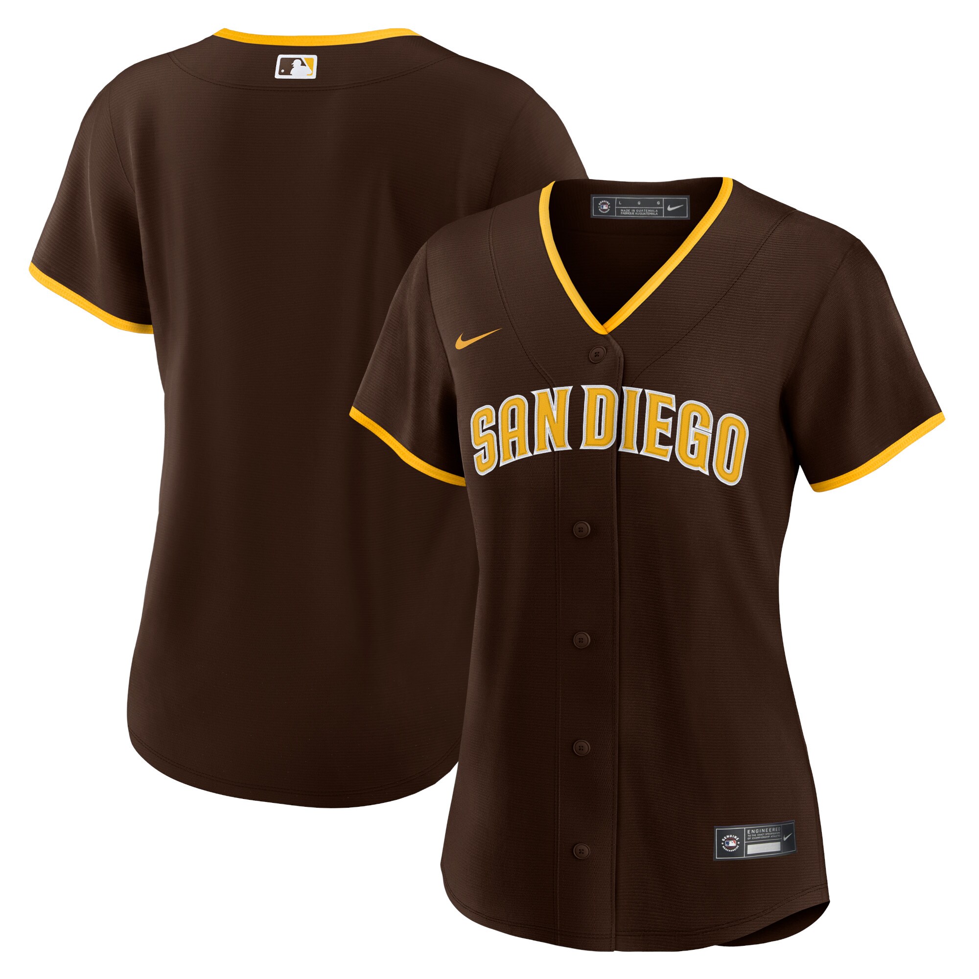 San Diego Padres Women's Road Replica Team Jersey - Brown cheap jerseys for sale - CheapJerseys.Shop