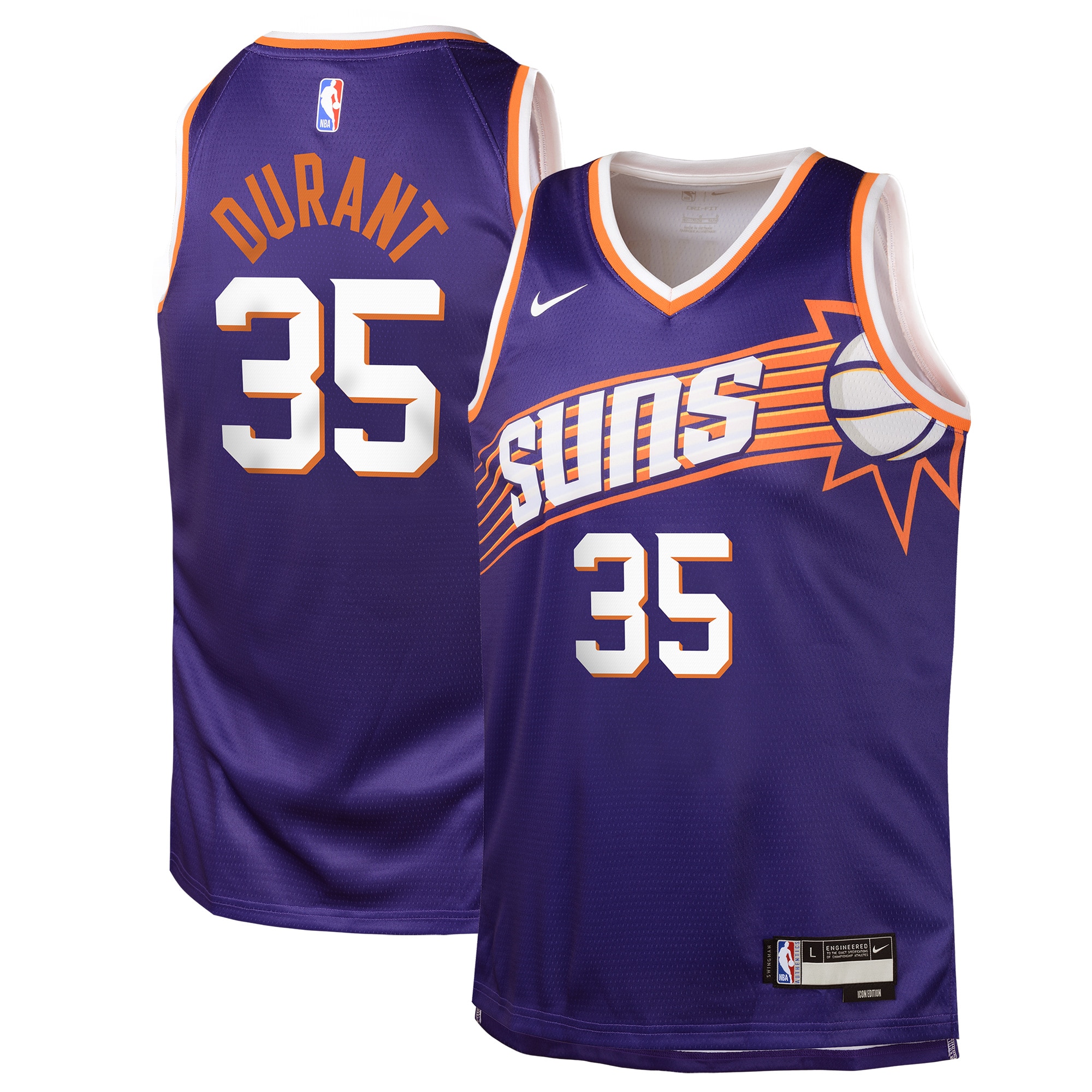 Kevin Durant Phoenix Suns Youth Swingman Jersey - Purple - Icon cheap jerseys for sale - CheapJerseys.Shop