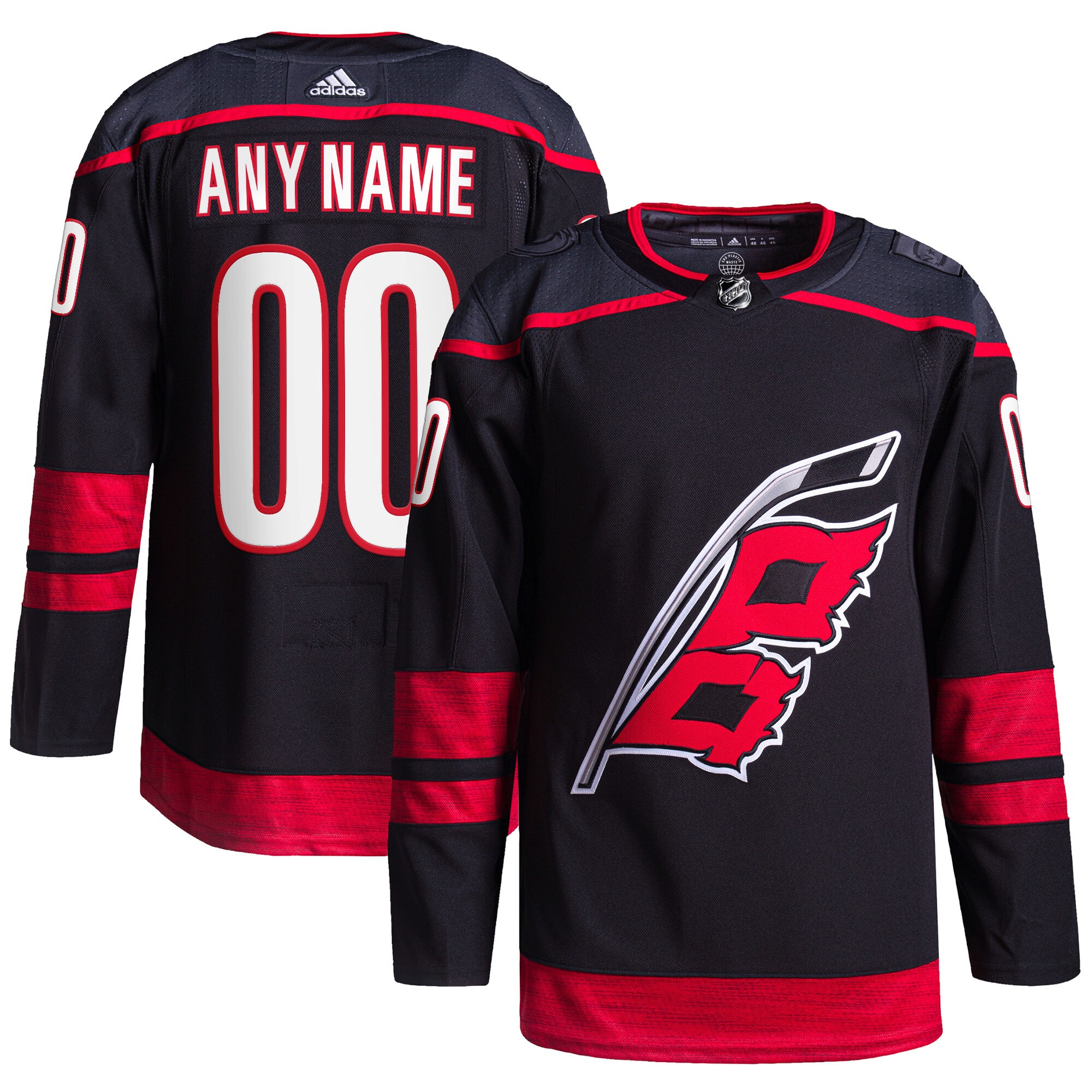 Carolina Hurricanes Home Primegreen Authentic Custom Jersey - Black cheap jerseys for sale - CheapJerseys.Shop