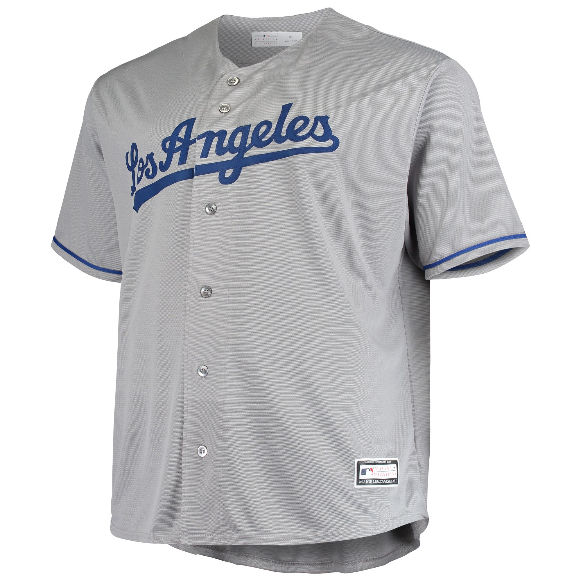 Los Angeles Dodgers Big & Tall Replica Team Jersey - Gray cheap jerseys for sale - CheapJerseys.Shop