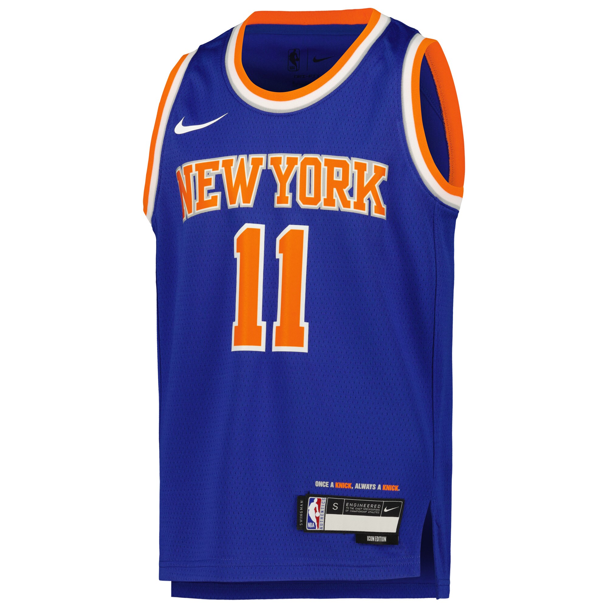 Jalen Brunson New York Knicks Youth Swingman Jersey - Icon Edition - Blue cheap jerseys for sale - CheapJerseys.Shop