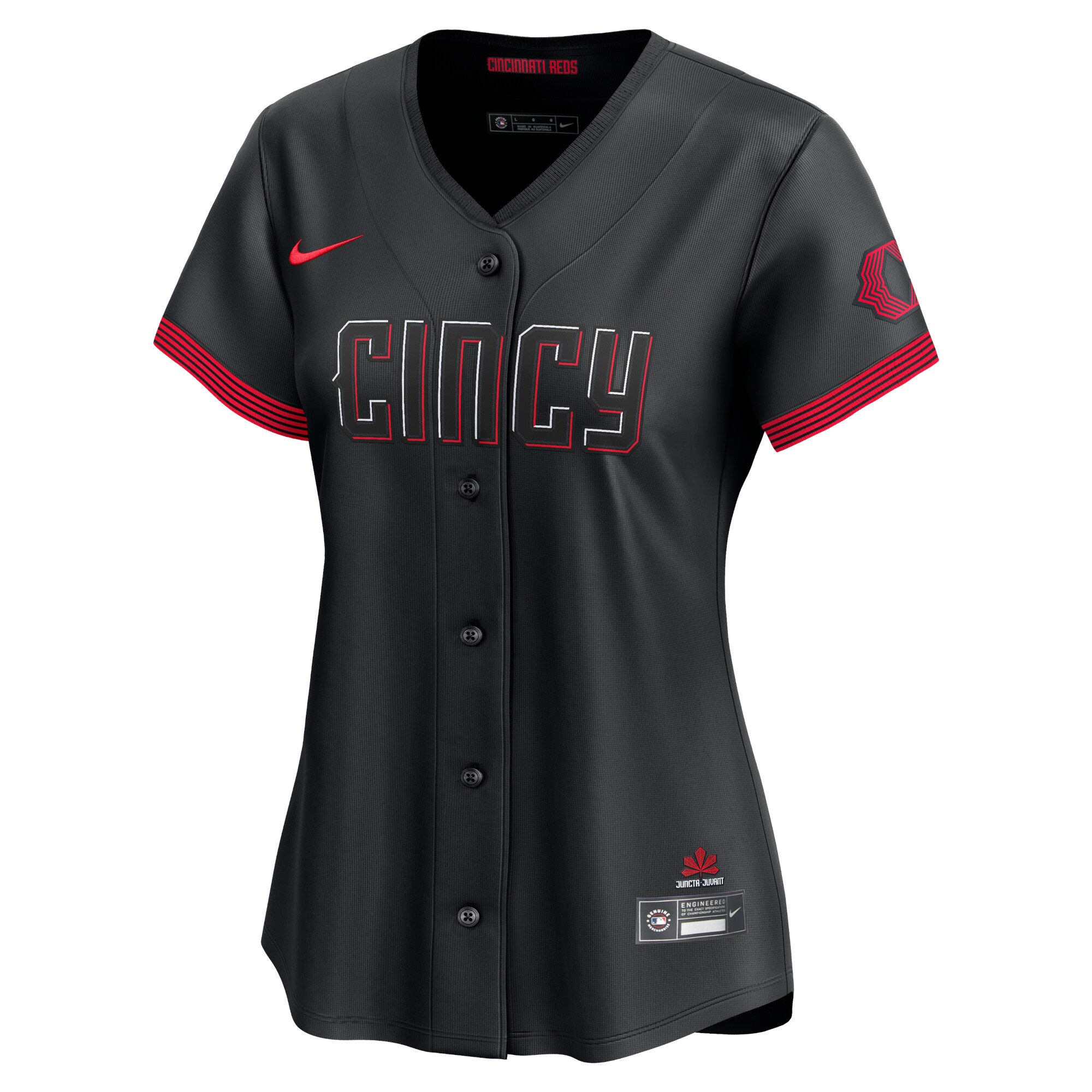 Cincinnati Reds Women's City Connect Limited Jersey - Black cheap jerseys for sale - CheapJerseys.Shop