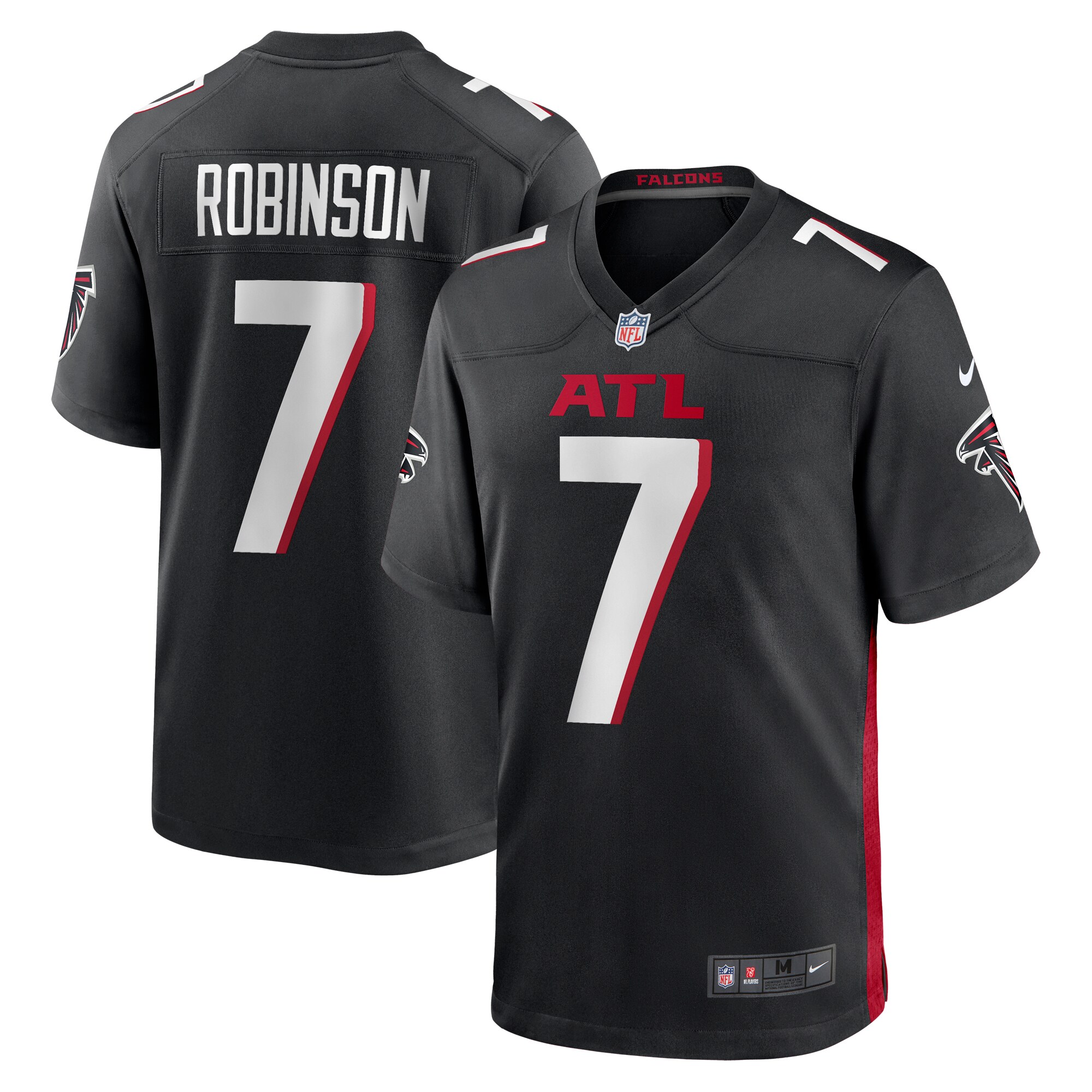 Bijan Robinson Atlanta Falcons Youth Game Jersey - Black cheap jerseys for sale - CheapJerseys.Shop