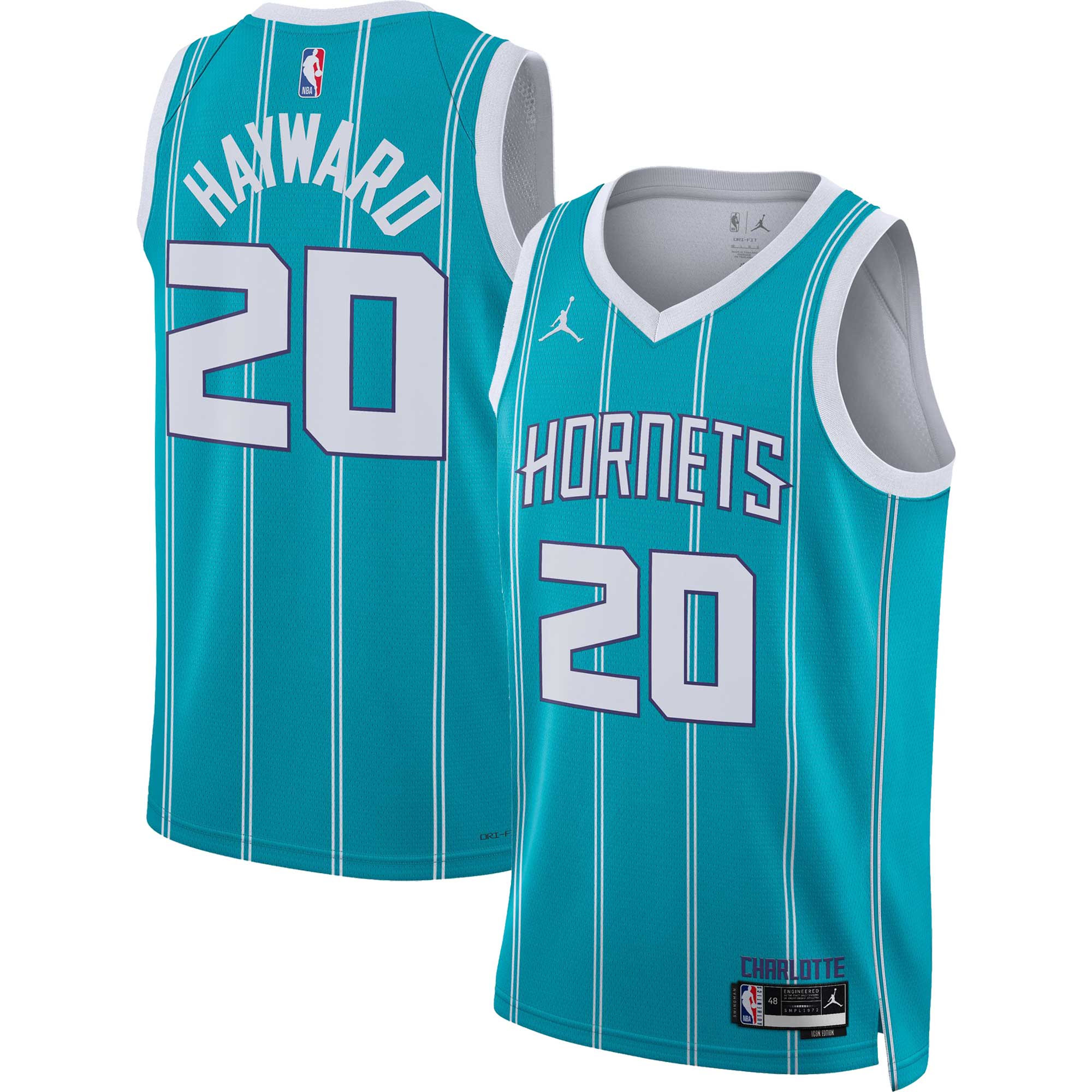 Gordon Hayward Charlotte Hornets Jordan Brand Unisex Swingman Jersey - Icon Edition - Teal cheap jerseys for sale - CheapJerseys.Shop