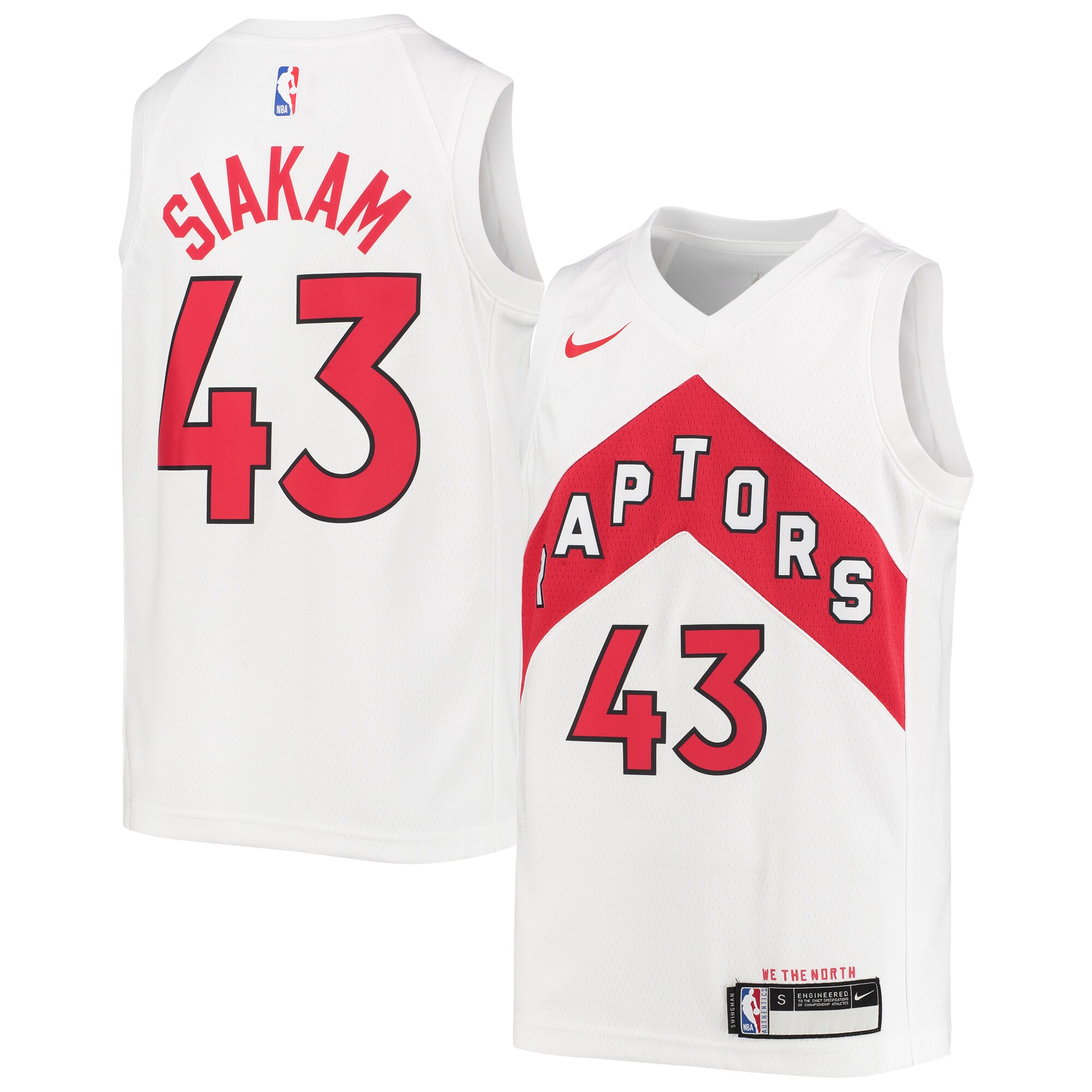 Pascal Siakam Toronto Raptors Youth Swingman Jersey - Association Edition - White cheap jerseys for sale - CheapJerseys.Shop