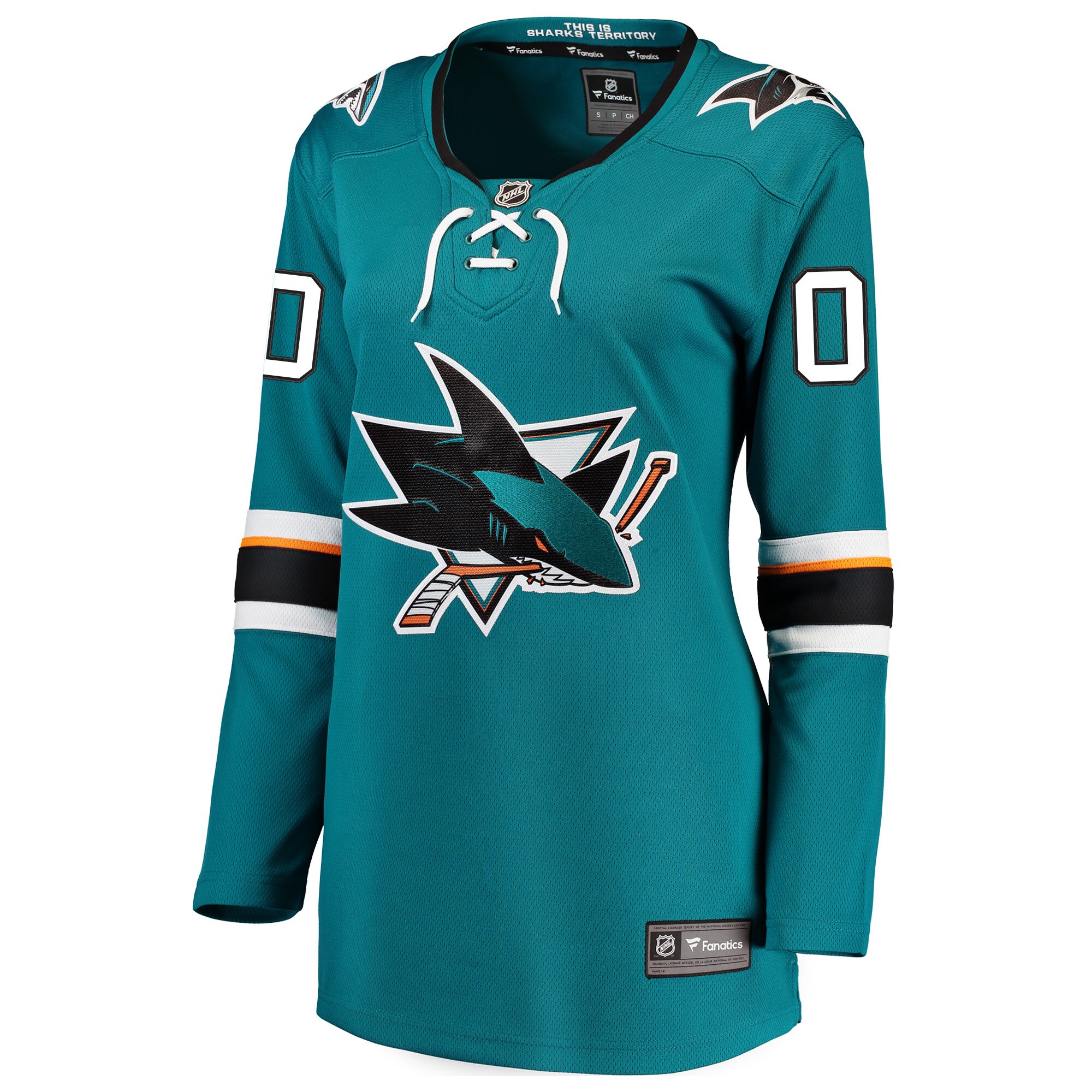 San Jose Sharks Fanatics Women's Home Breakaway Custom Jersey - Teal cheap jerseys for sale - CheapJerseys.Shop