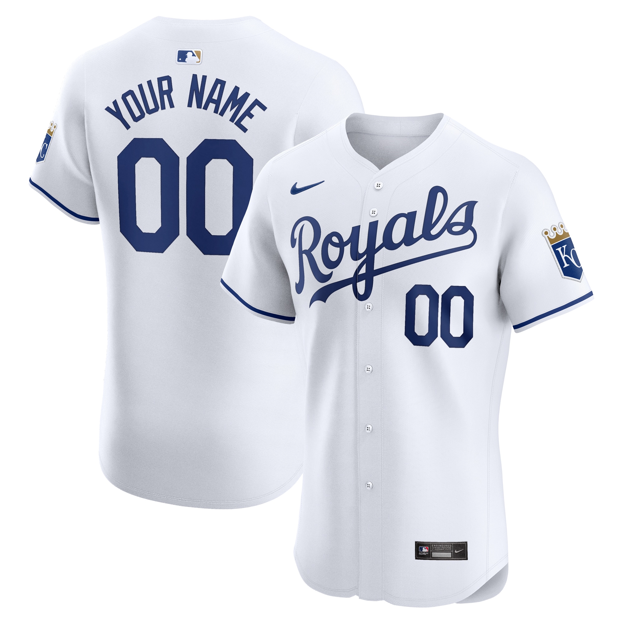 Kansas City Royals Home Elite Custom Jersey - White cheap jerseys for sale - CheapJerseys.Shop