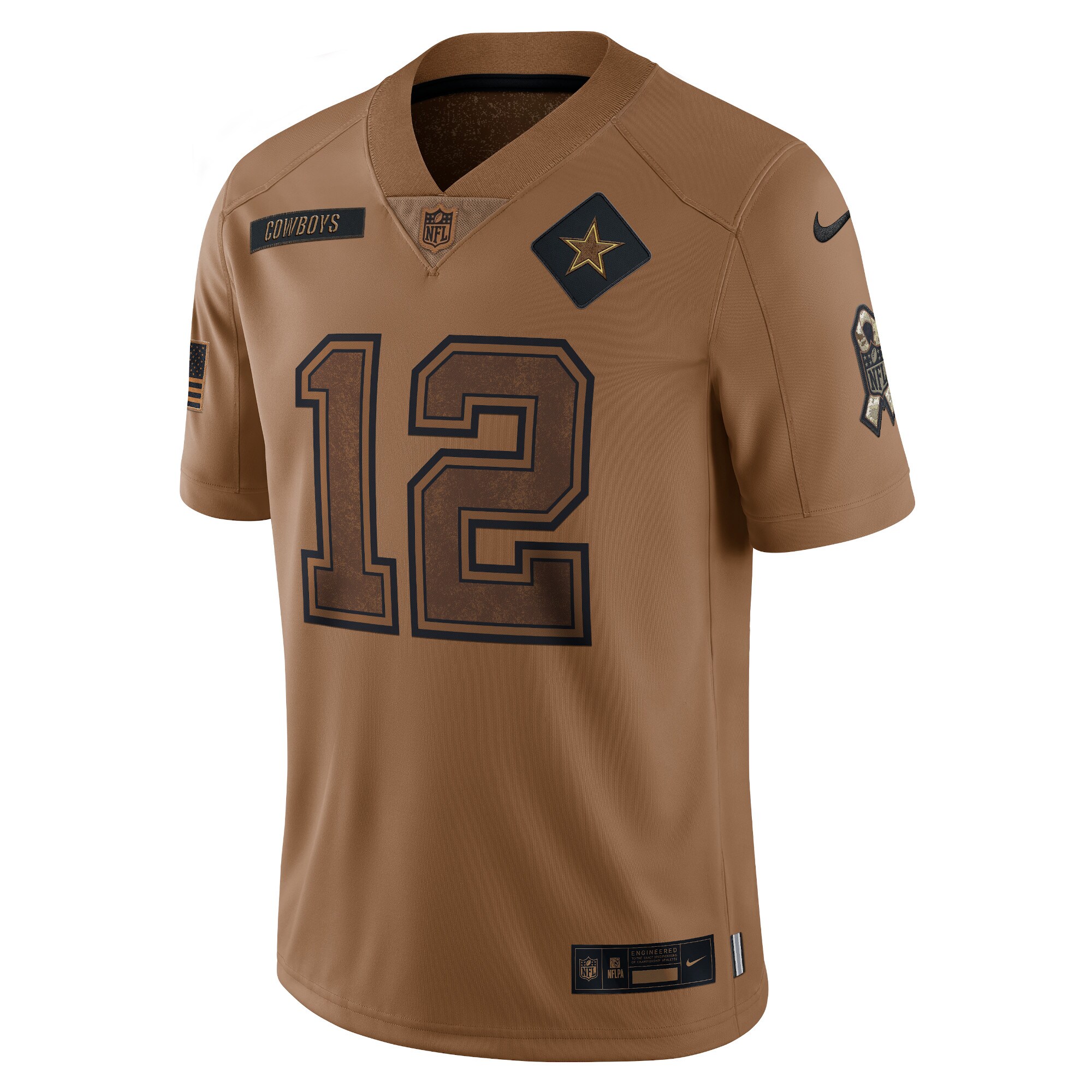 Roger Staubach Dallas Cowboys 2023 Salute To Service Retired Player Limited Jersey - Brown cheap jerseys for sale - CheapJerseys.Shop