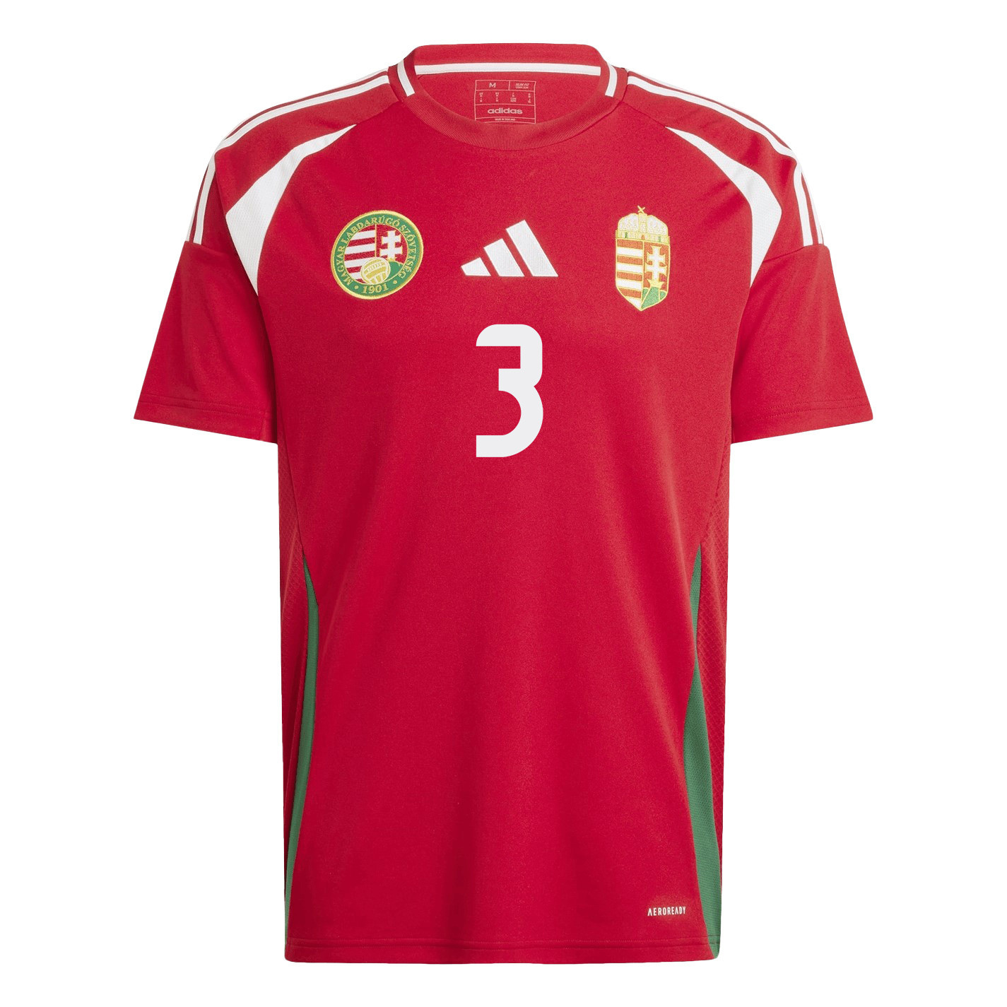 János Ferenczi 3 Hungary National Team 2024/25 Home Men Jersey - Red cheap jerseys for sale - CheapJerseys.Shop