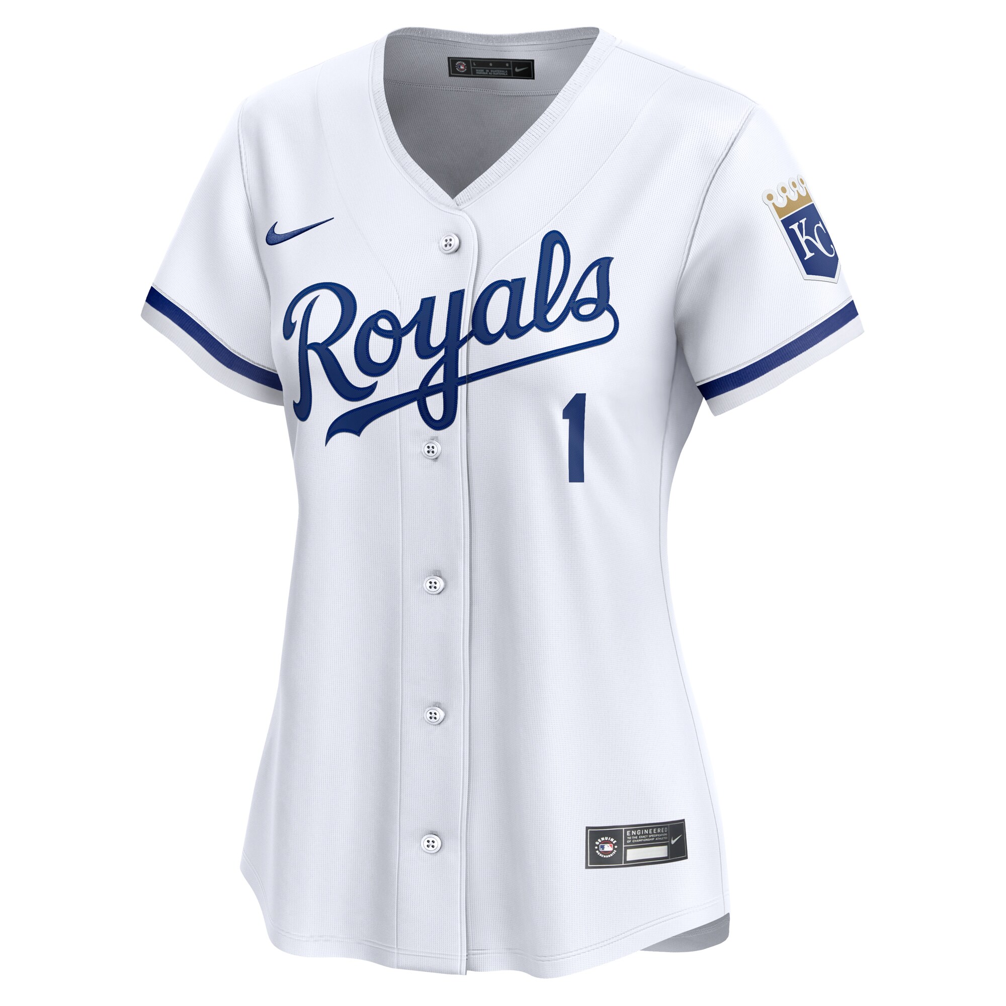 Kansas City Royals Women's #1 Mom Home Limited Jersey - White cheap jerseys for sale - CheapJerseys.Shop