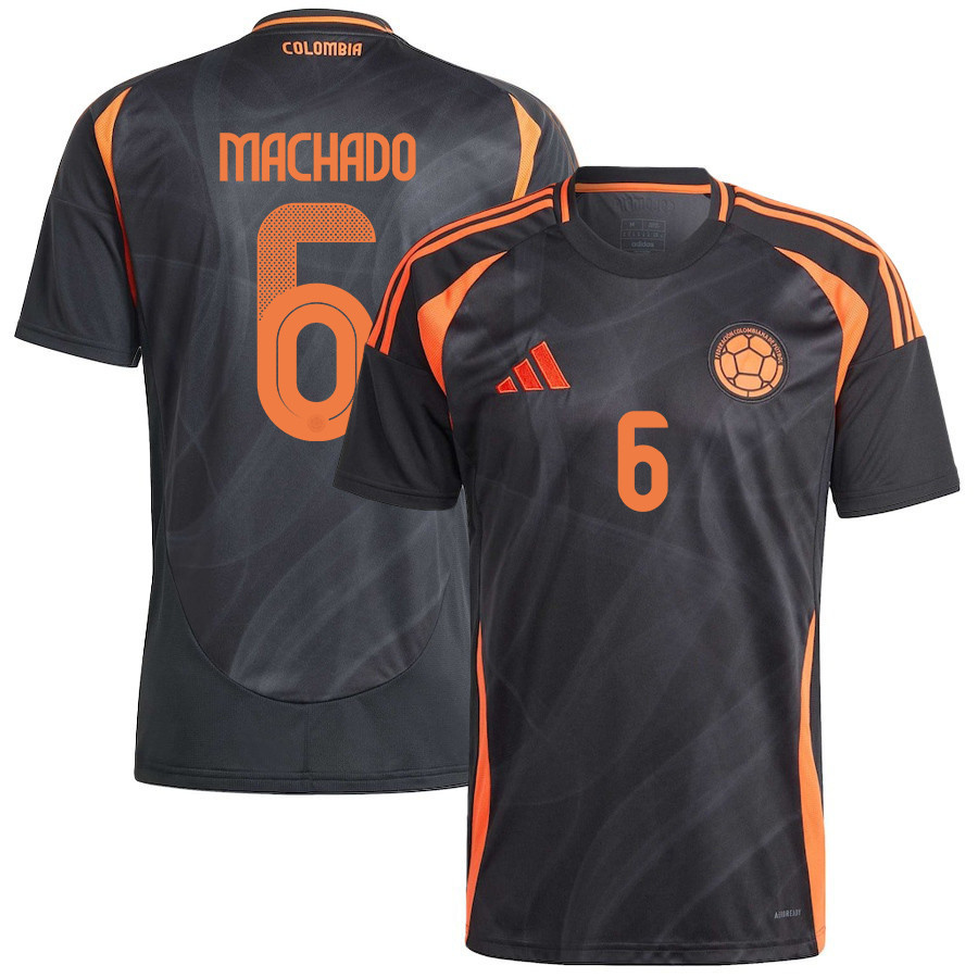 Richard Rios 6 Colombia National Team 2024/25 Away Men Jersey - Black cheap jerseys for sale - CheapJerseys.Shop
