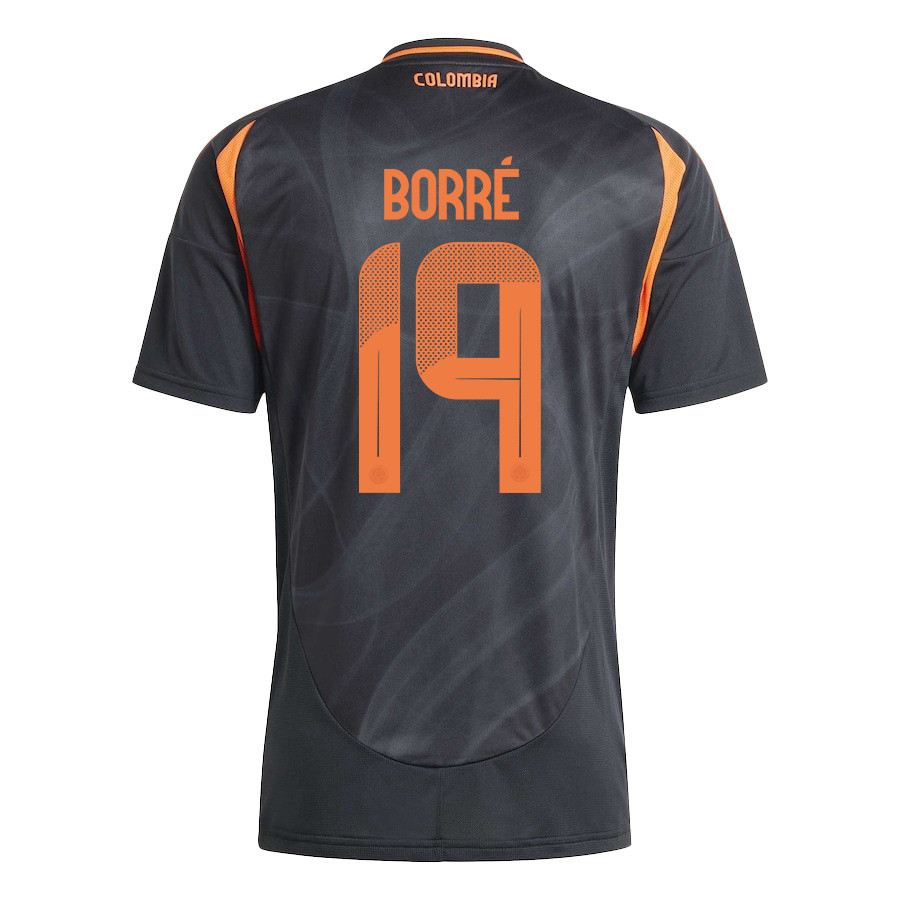 Rafael Borré 19 Colombia National Team 2024/25 Away Men Jersey - Black cheap jerseys for sale - CheapJerseys.Shop