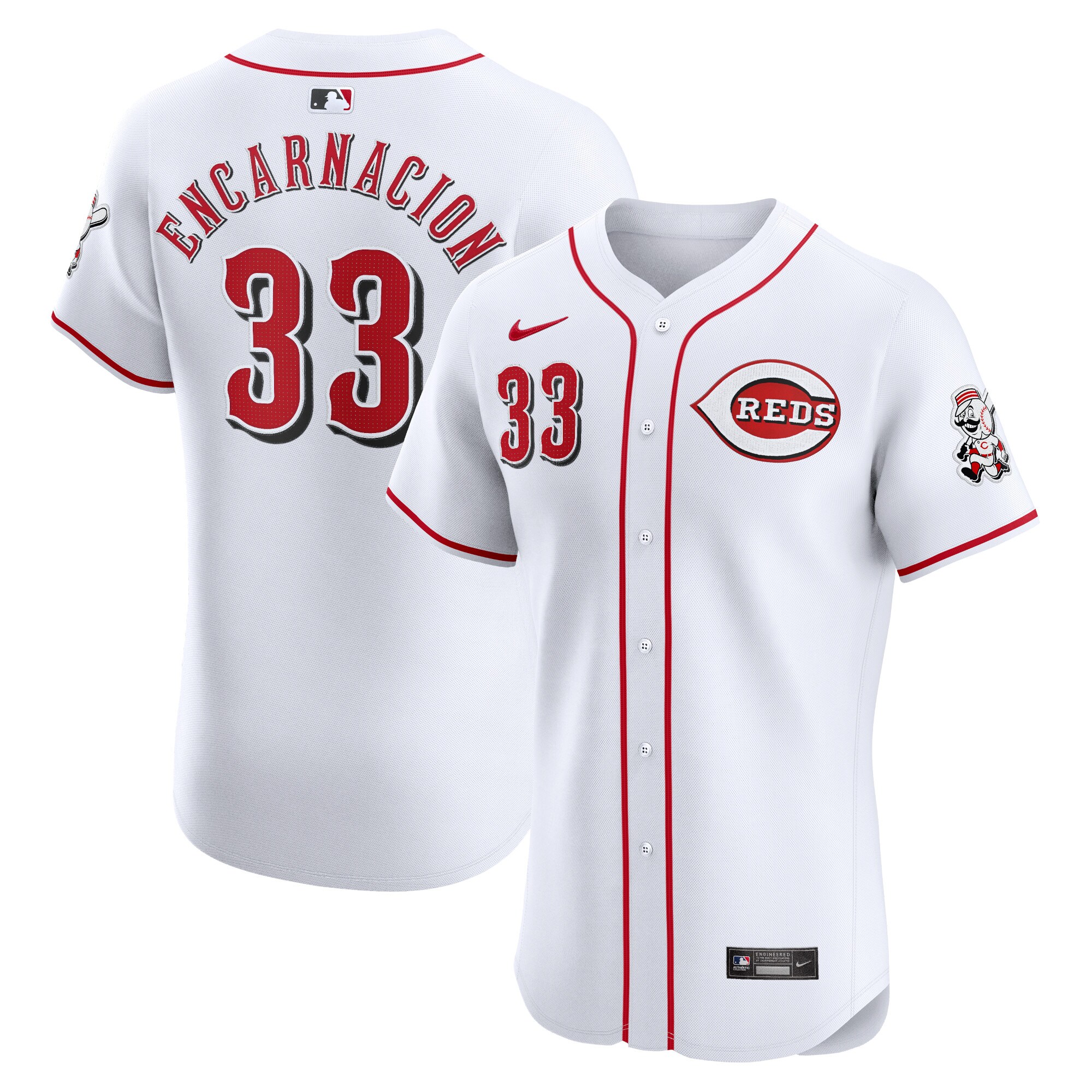 Christian Encarnacion-Strand Cincinnati Reds Home Elite Player Jersey - White cheap jerseys for sale - CheapJerseys.Shop