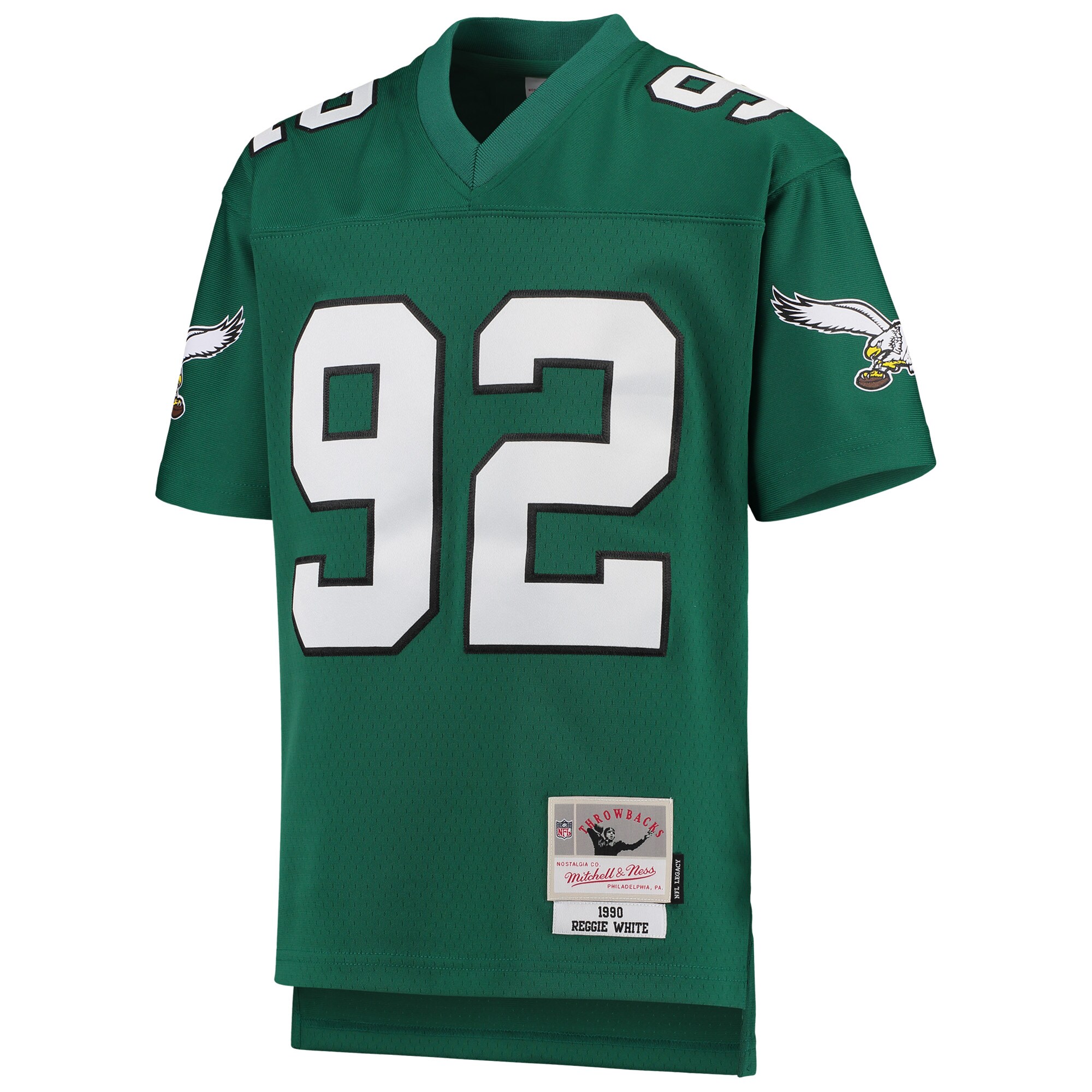 Reggie White Philadelphia Eagles Mitchell & Ness Youth 1990 Legacy Retired Player Jersey - Green cheap jerseys for sale - CheapJerseys.Shop