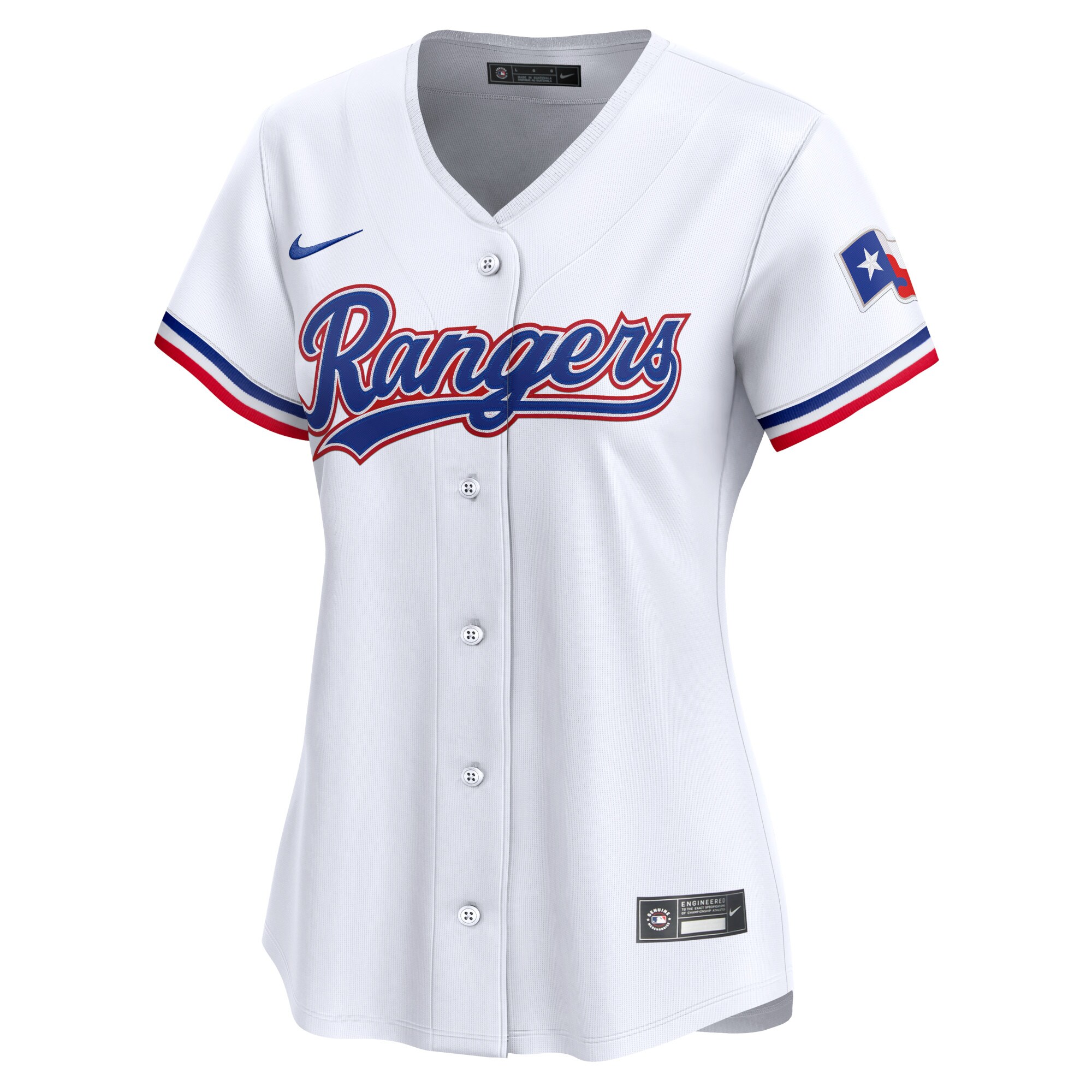 Texas Rangers Women's Home Limited Custom Jersey - White cheap jerseys for sale - CheapJerseys.Shop