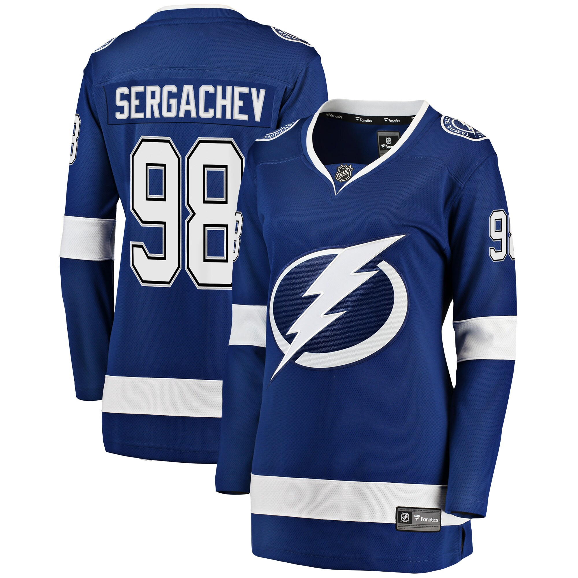 Mikhail Sergachev Tampa Bay Lightning Fanatics Women's Breakaway Player Jersey - Blue cheap jerseys for sale - CheapJerseys.Shop