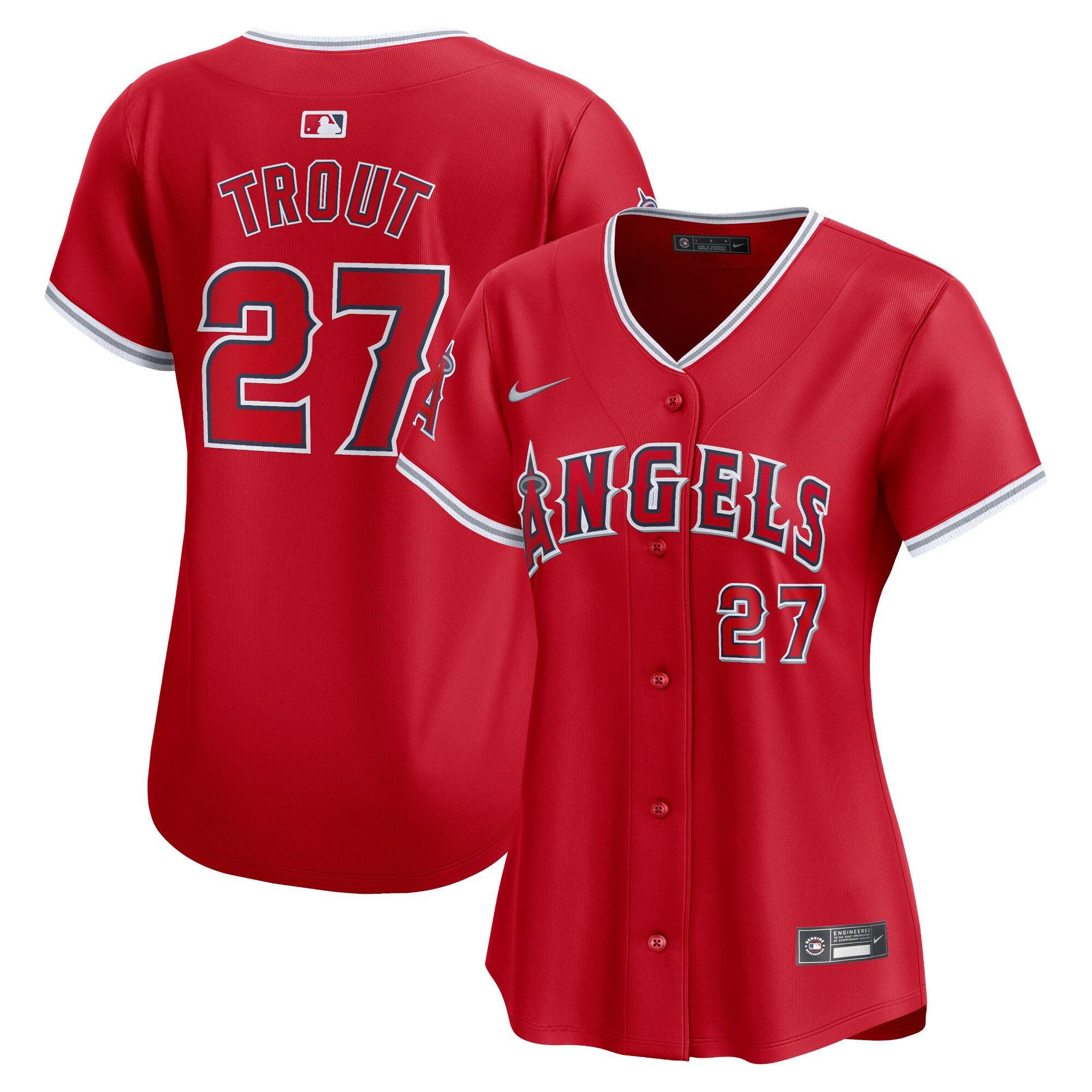 Mike Trout Los Angeles Angels Women's Alternate Limited Player Jersey\u00c2\u00a0\u00e2\u20ac\u201c Red cheap jerseys for sale - CheapJerseys.Shop