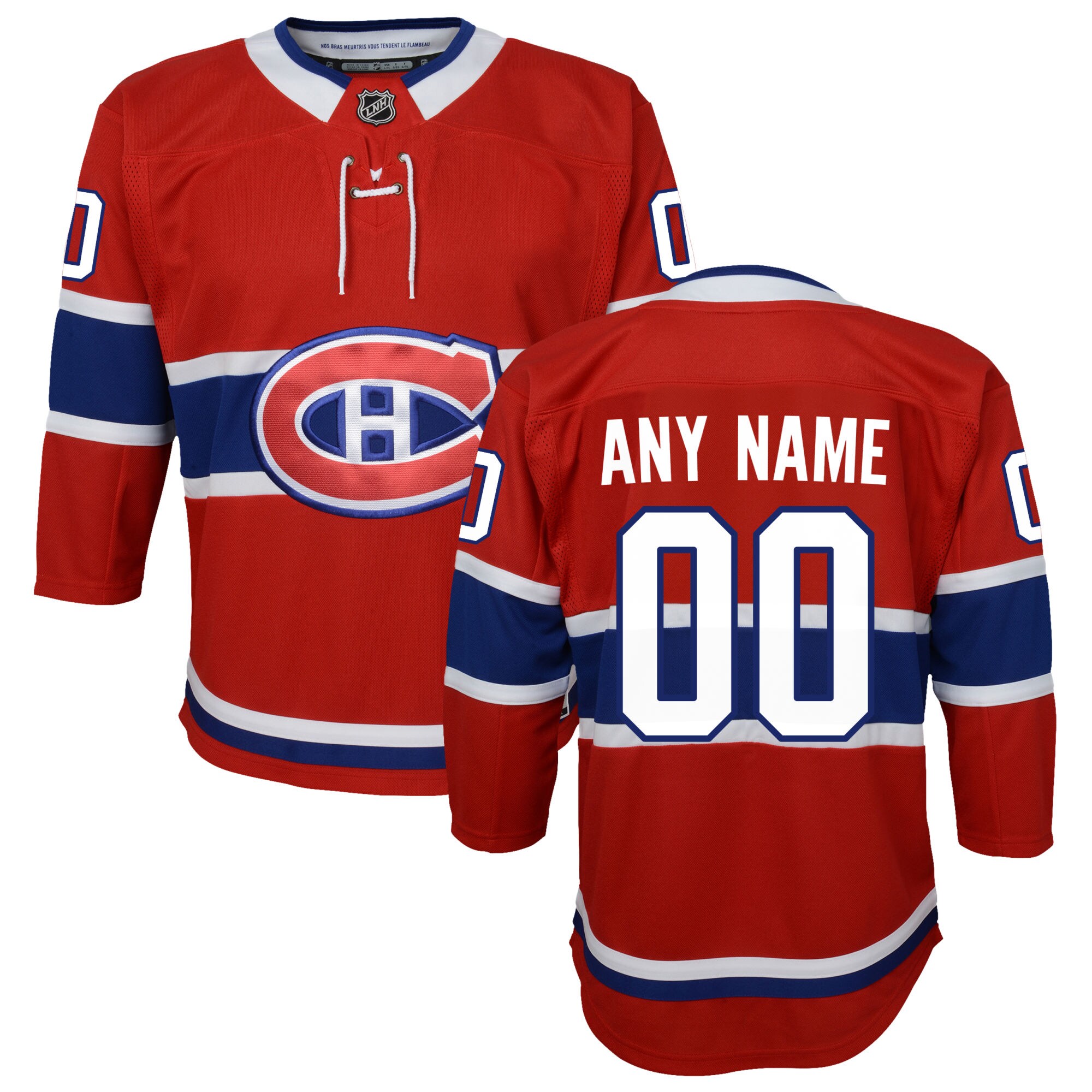 Montreal Canadiens Youth Home Premier Custom Jersey - Red cheap jerseys for sale - CheapJerseys.Shop