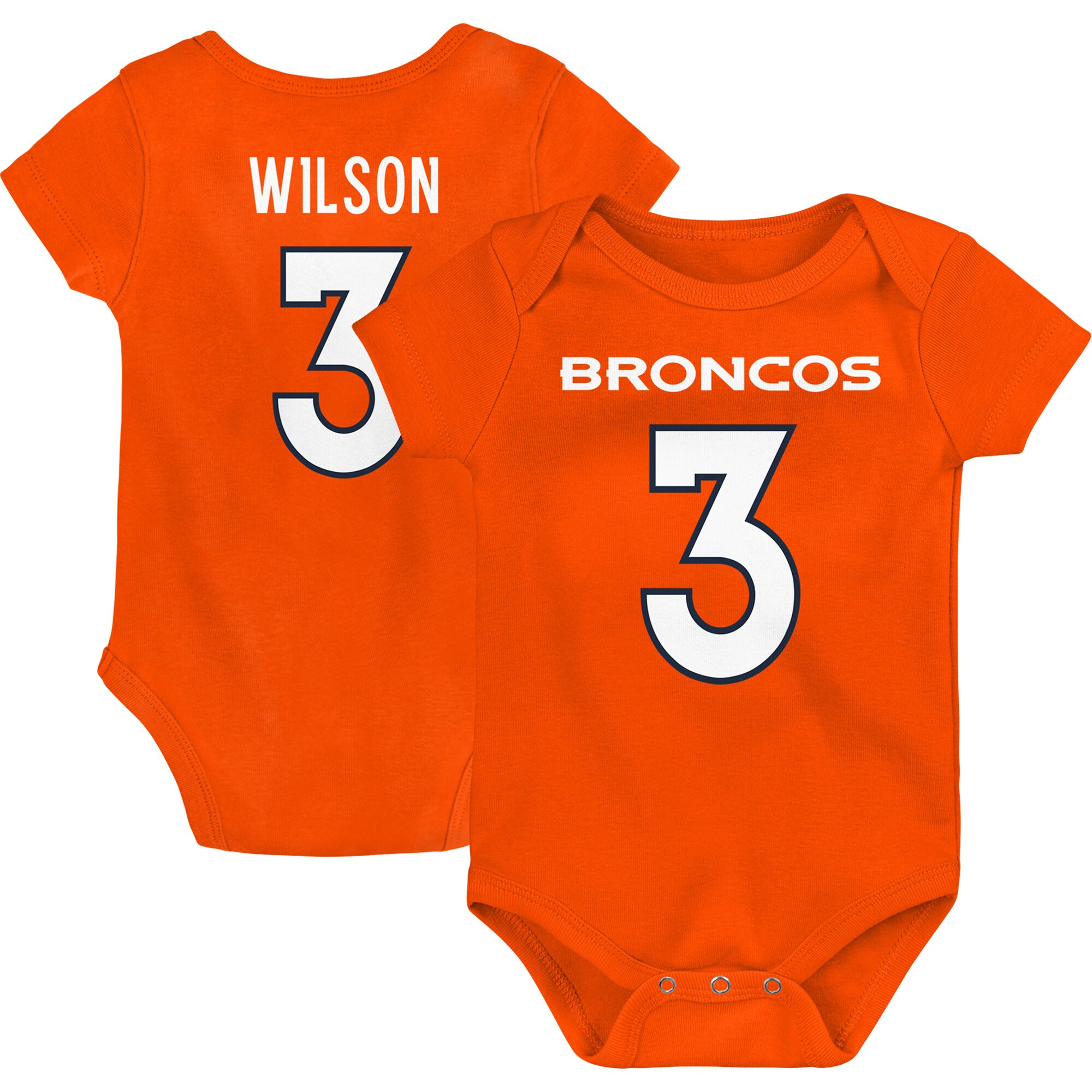 Russell Wilson Denver Broncos Newborn & Infant Team Player Bodysuit - Orange cheap jerseys for sale - CheapJerseys.Shop