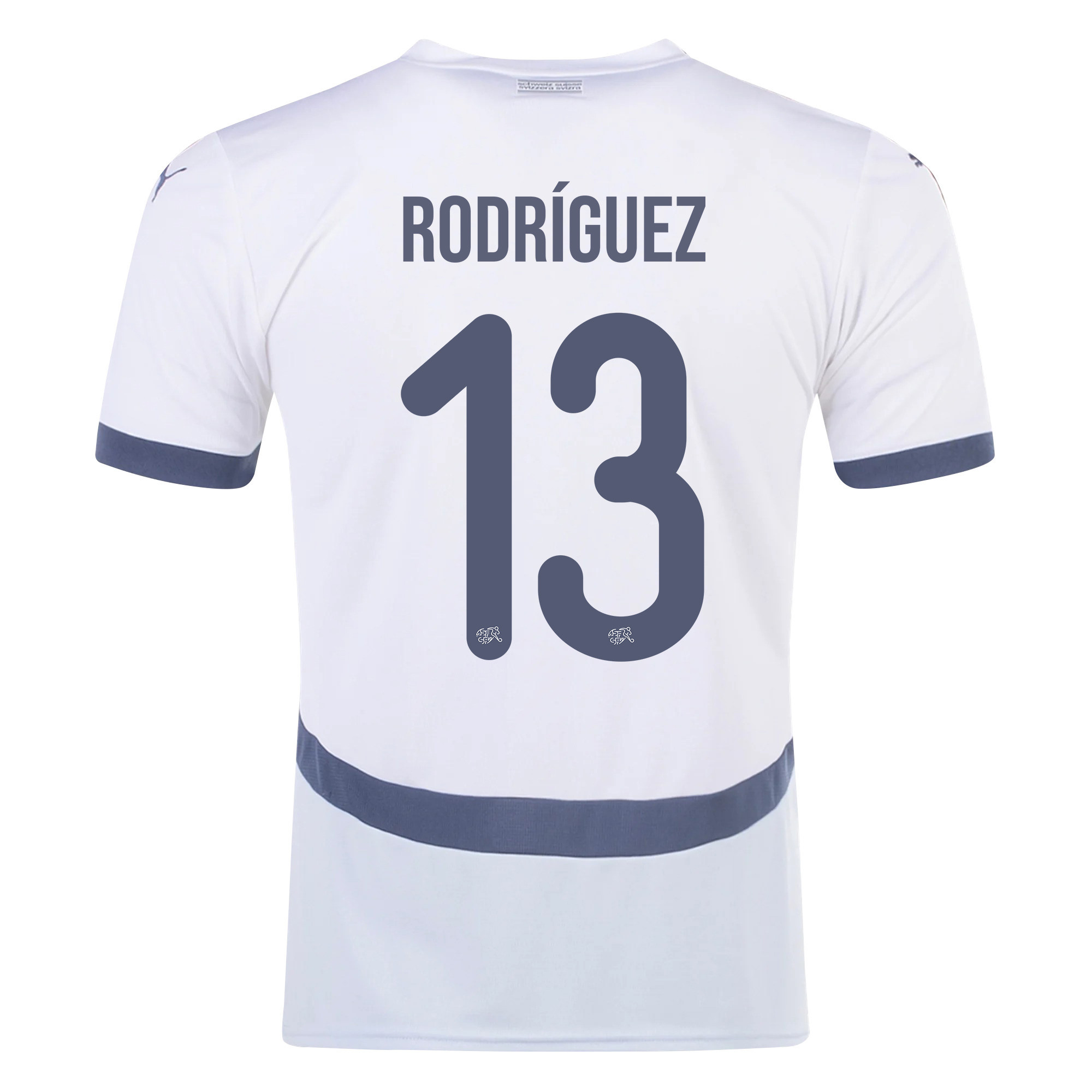 Ricardo Rodríguez 13 Switzerland National Team 2024/25 Away Men Jersey - White cheap jerseys for sale - CheapJerseys.Shop